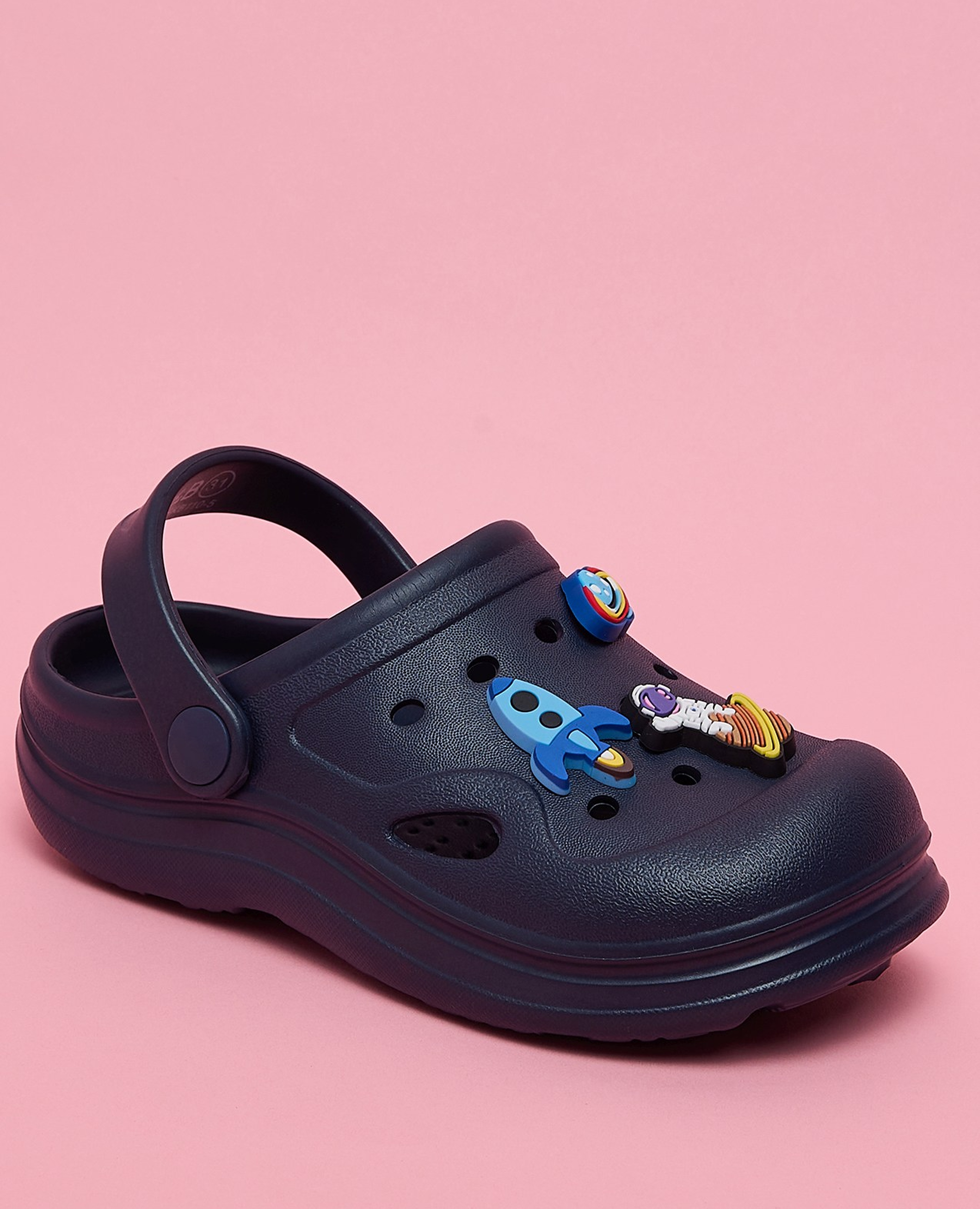 Charm Detail Slingback Clogs