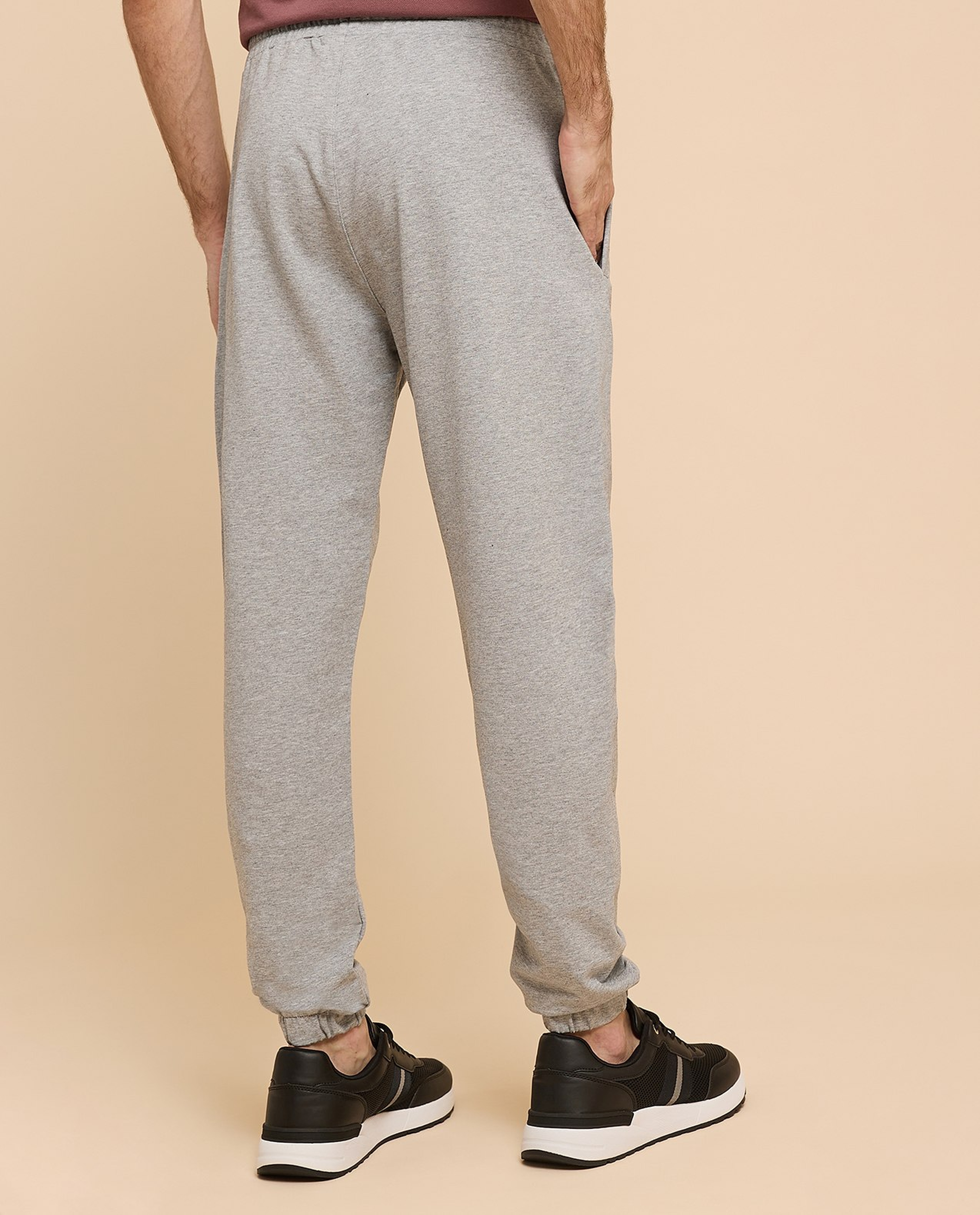 Solid Joggers with Drawstring Waist