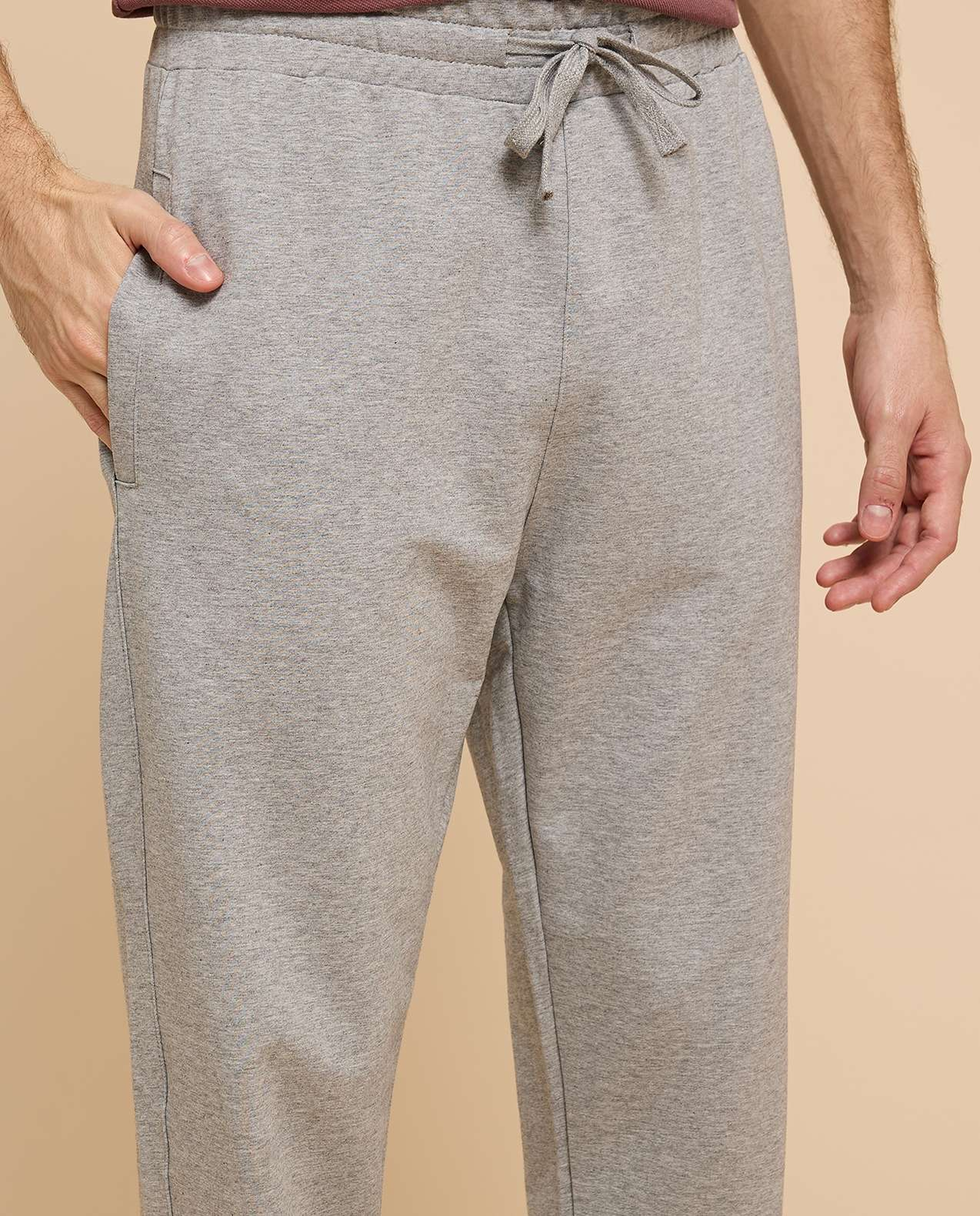 Solid Joggers with Drawstring Waist
