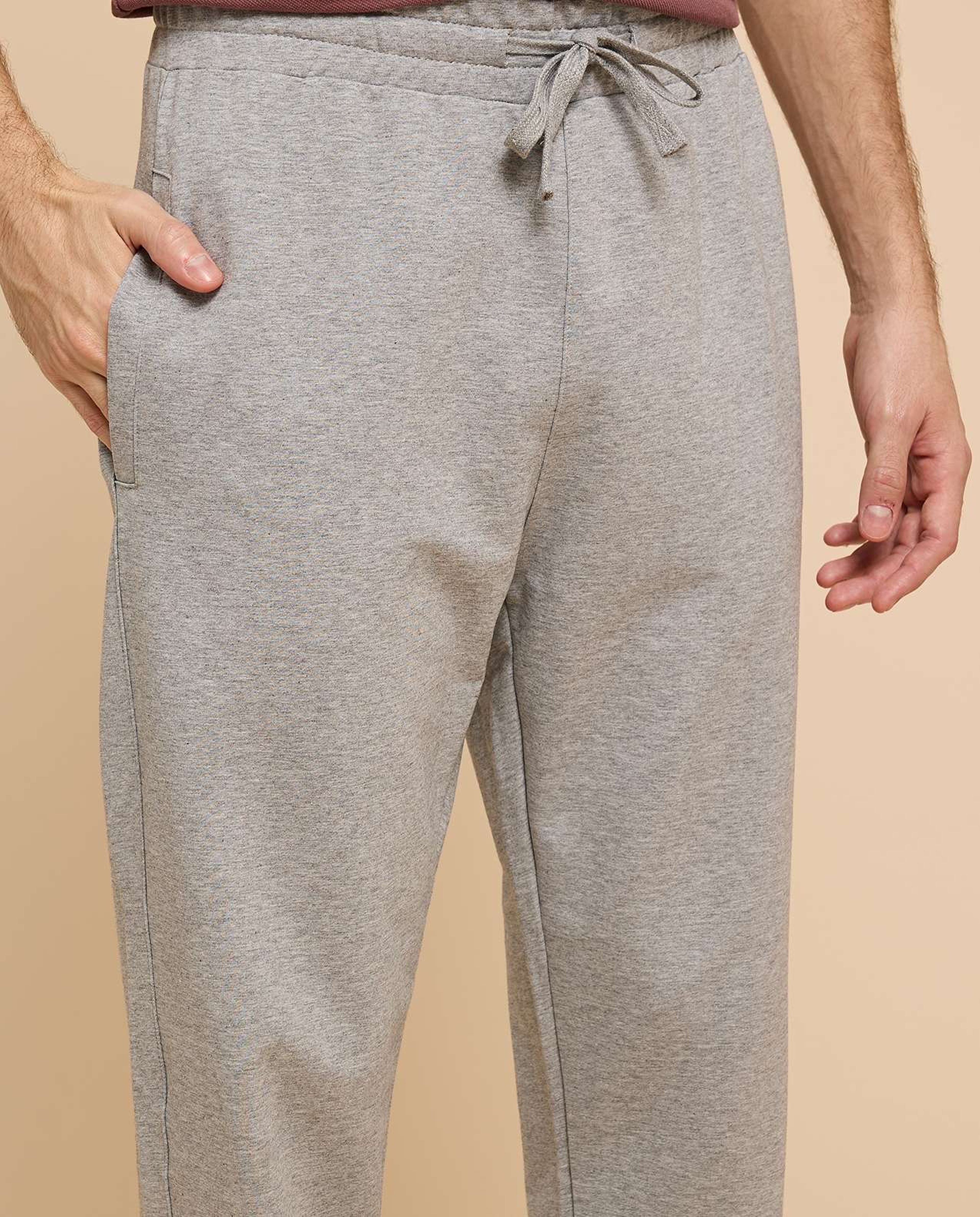 Solid Joggers with Drawstring Waist