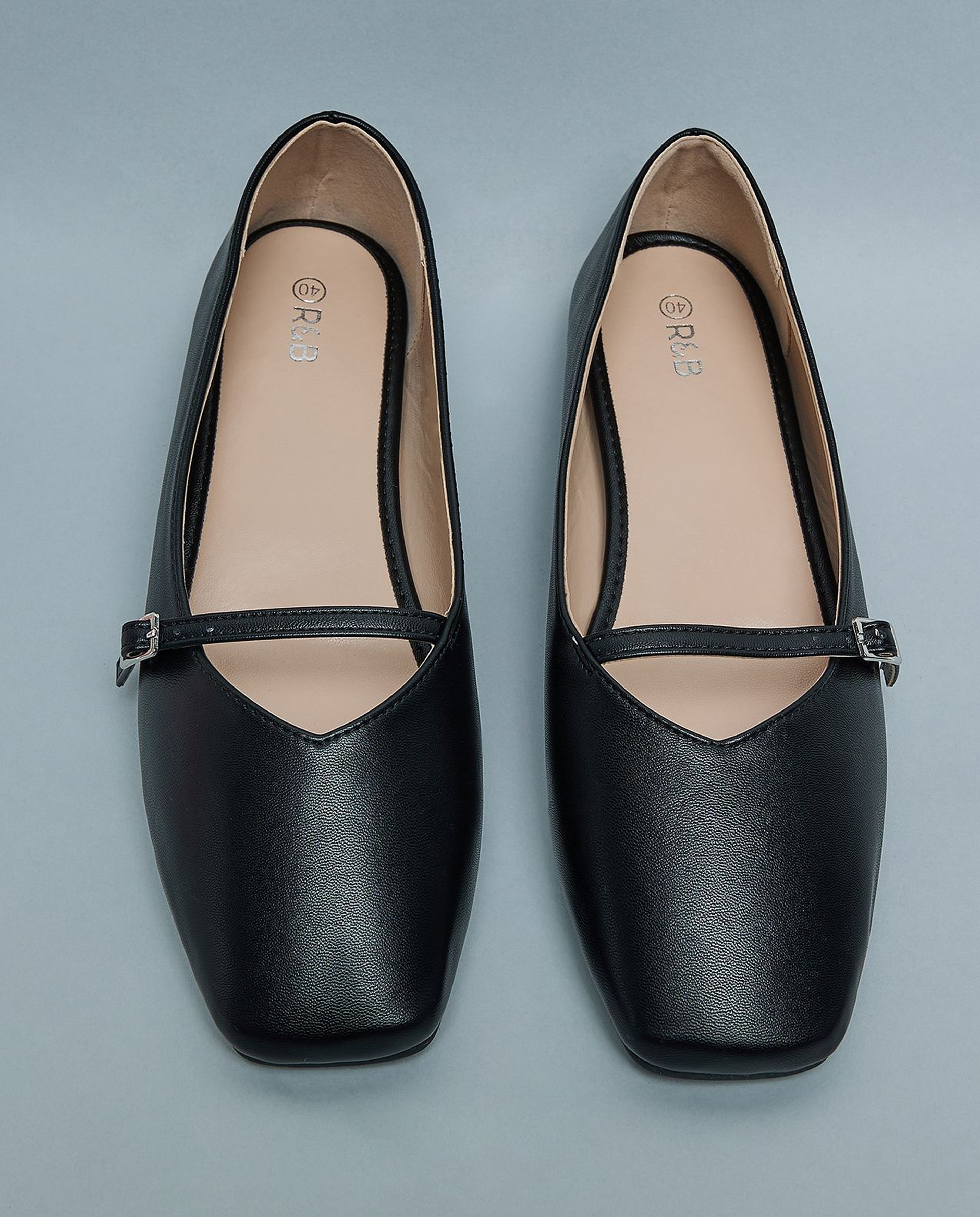 Solid Square Toe Mary Jane Shoes