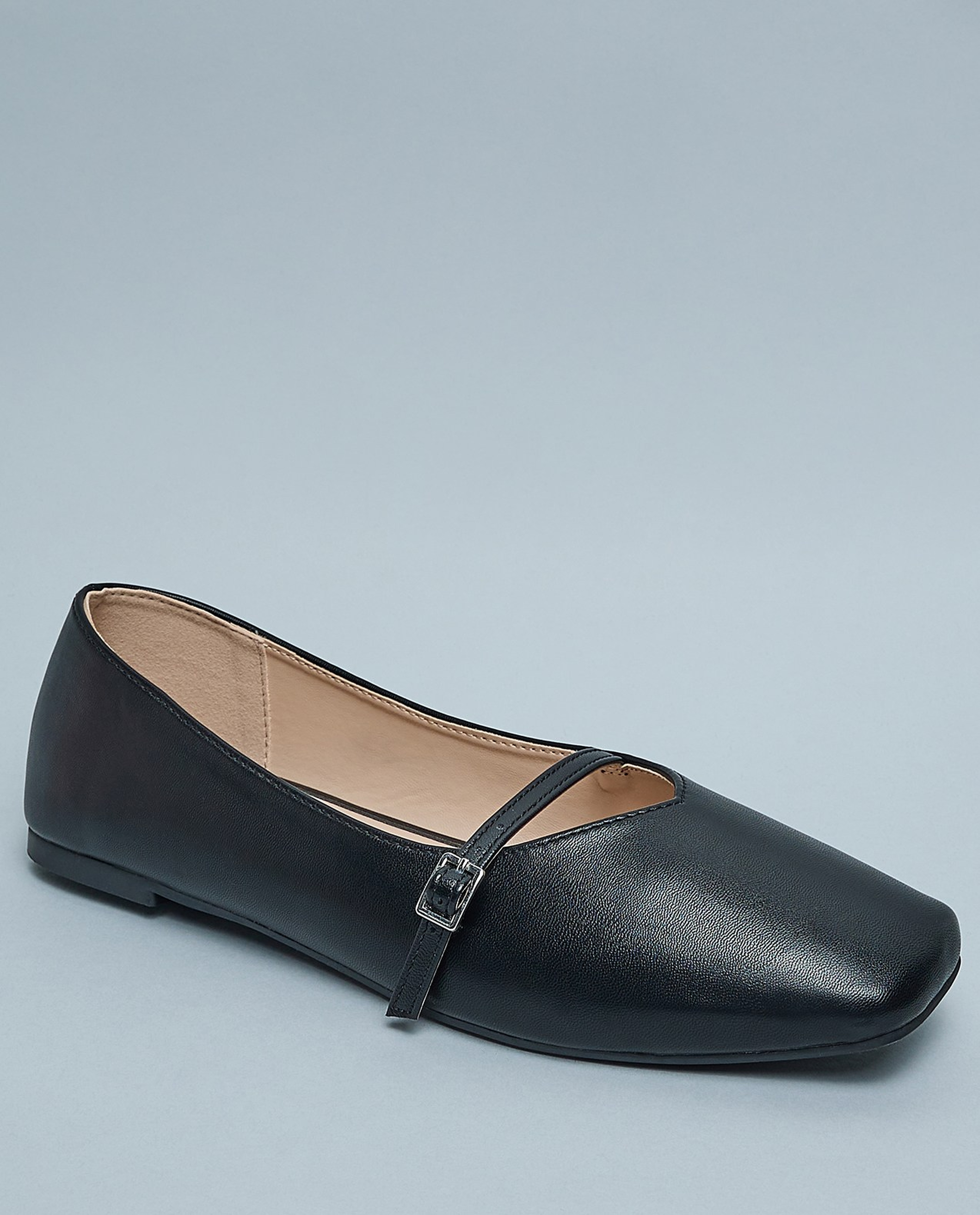Solid Square Toe Mary Jane Shoes