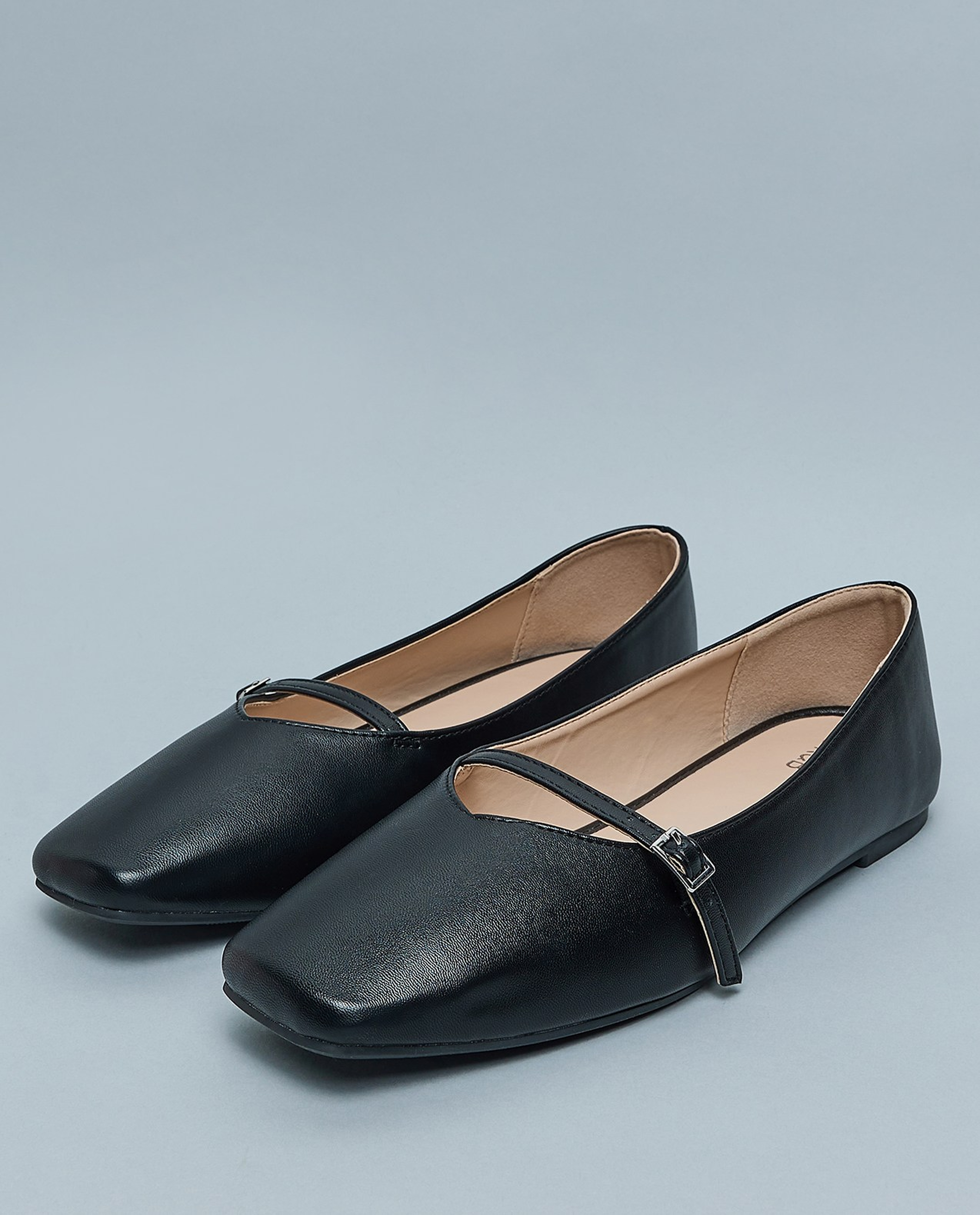 Solid Square Toe Mary Jane Shoes
