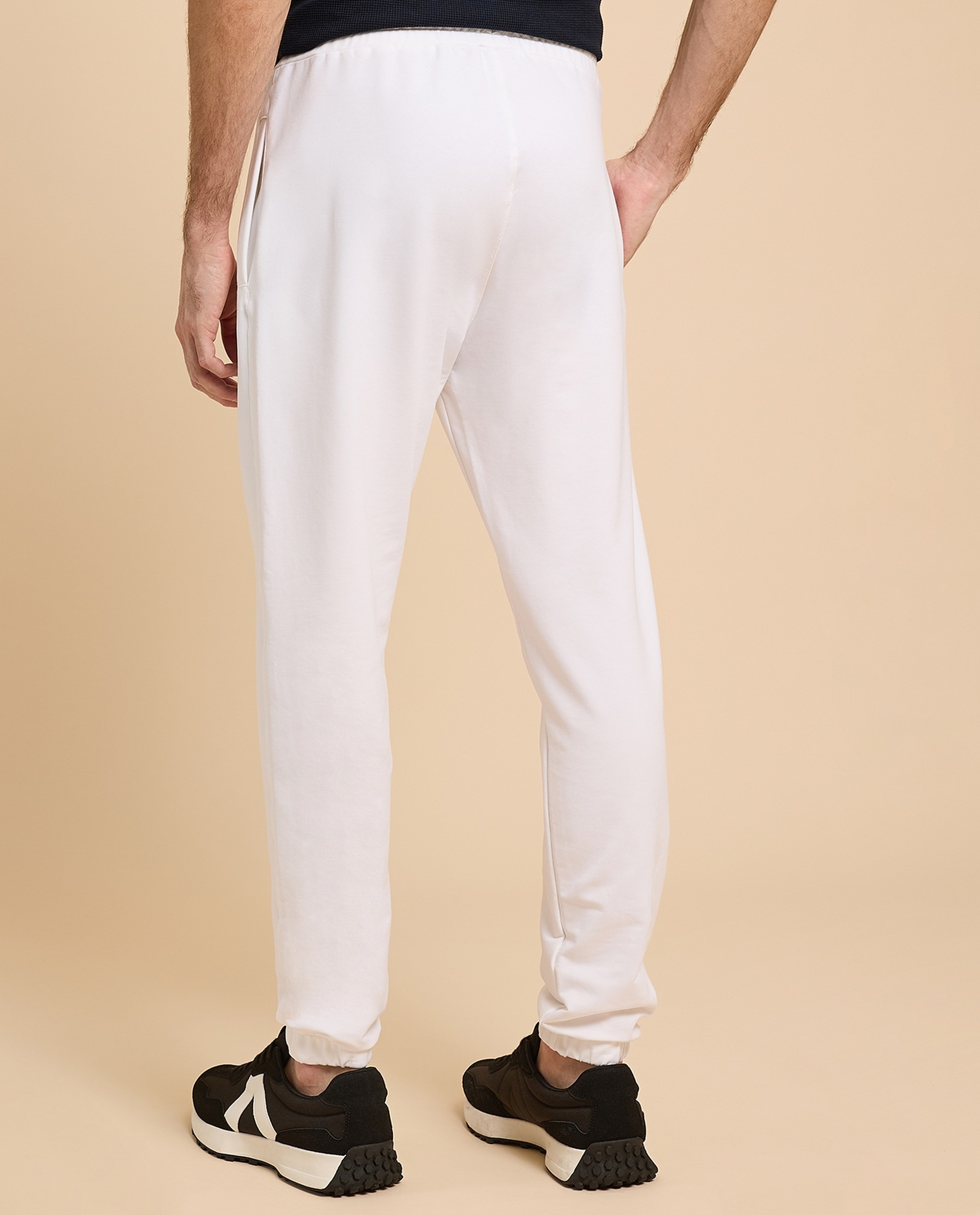 Solid Joggers with Drawstring Waist