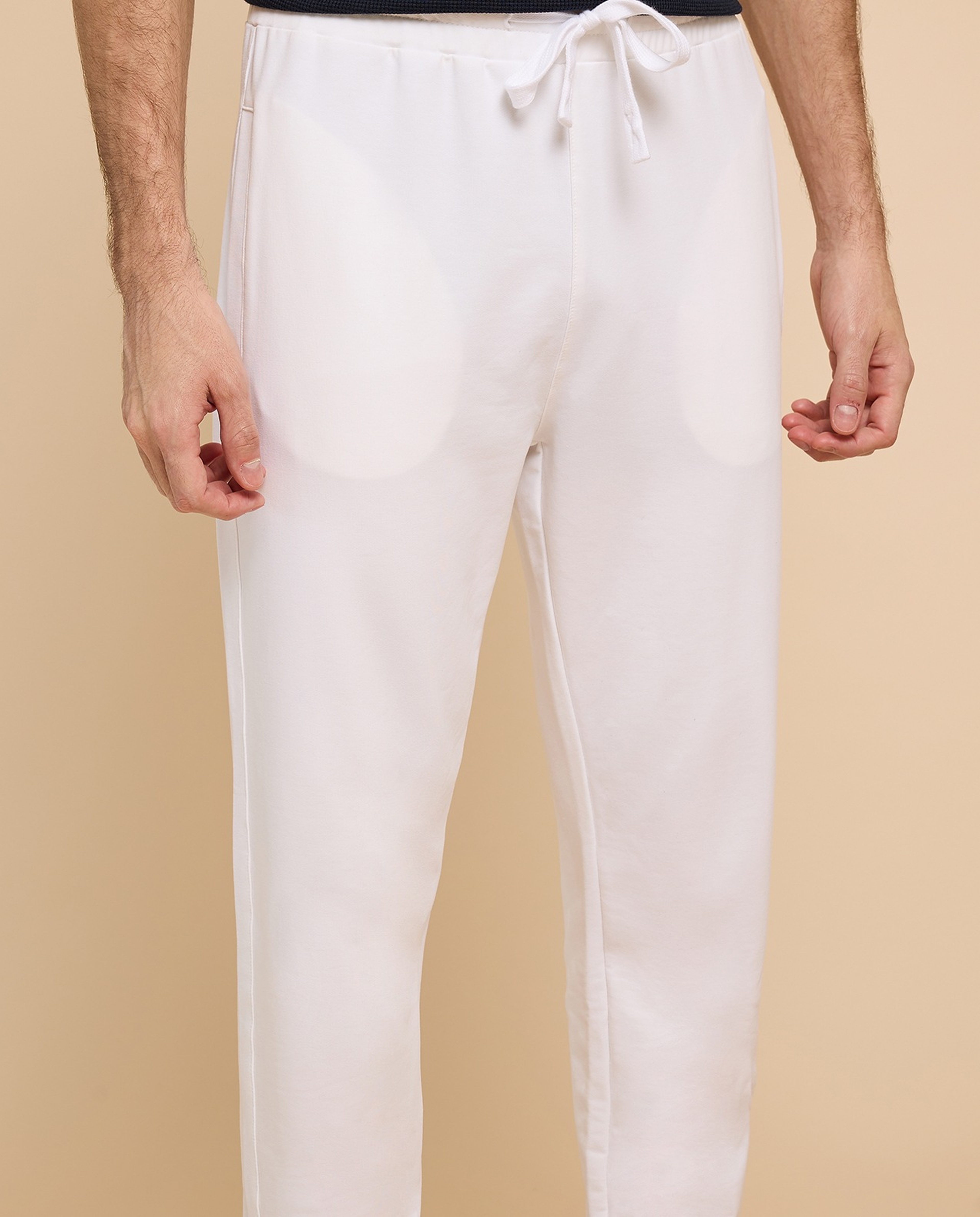 Solid Joggers with Drawstring Waist