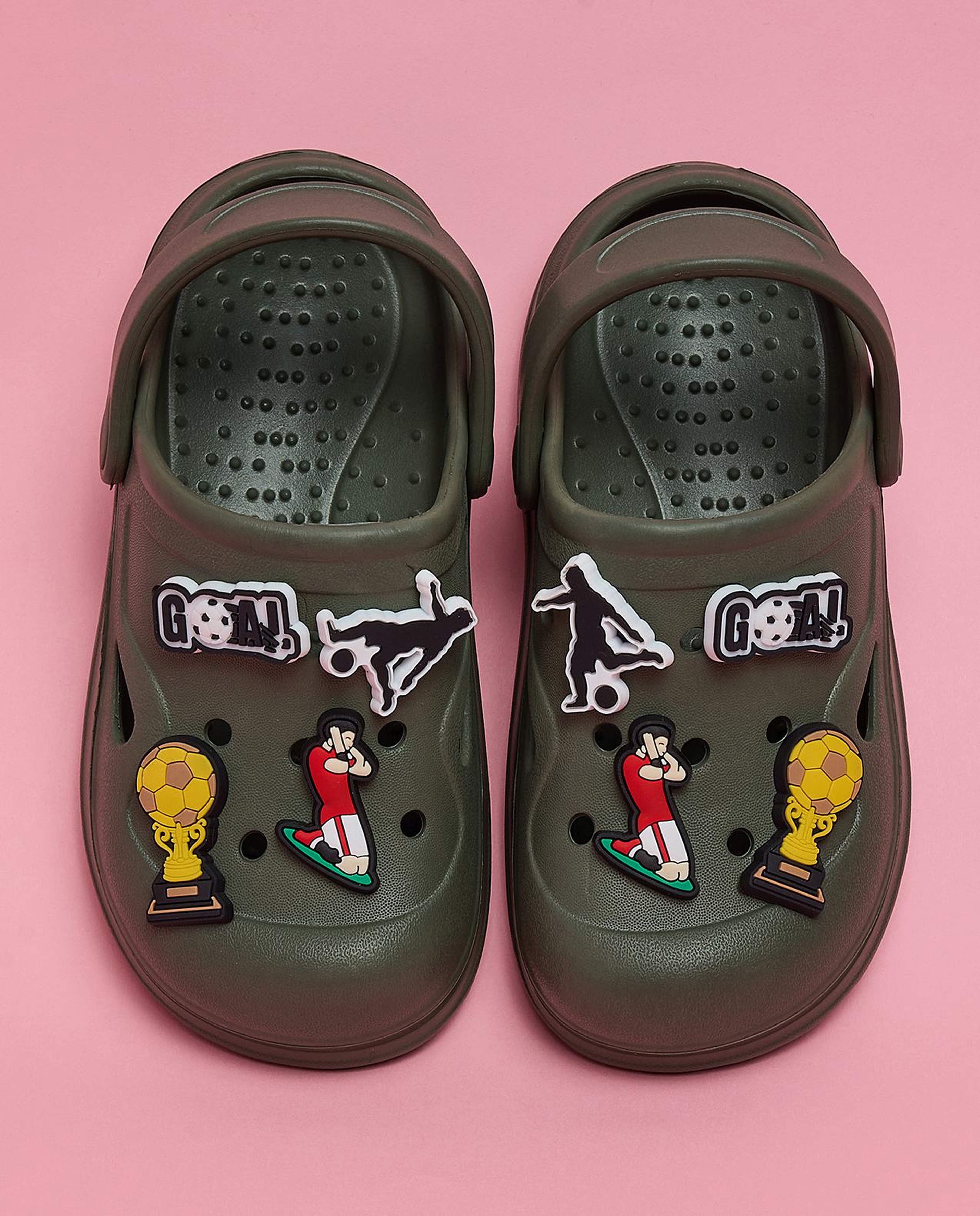 Charm Detail Slingback Clogs