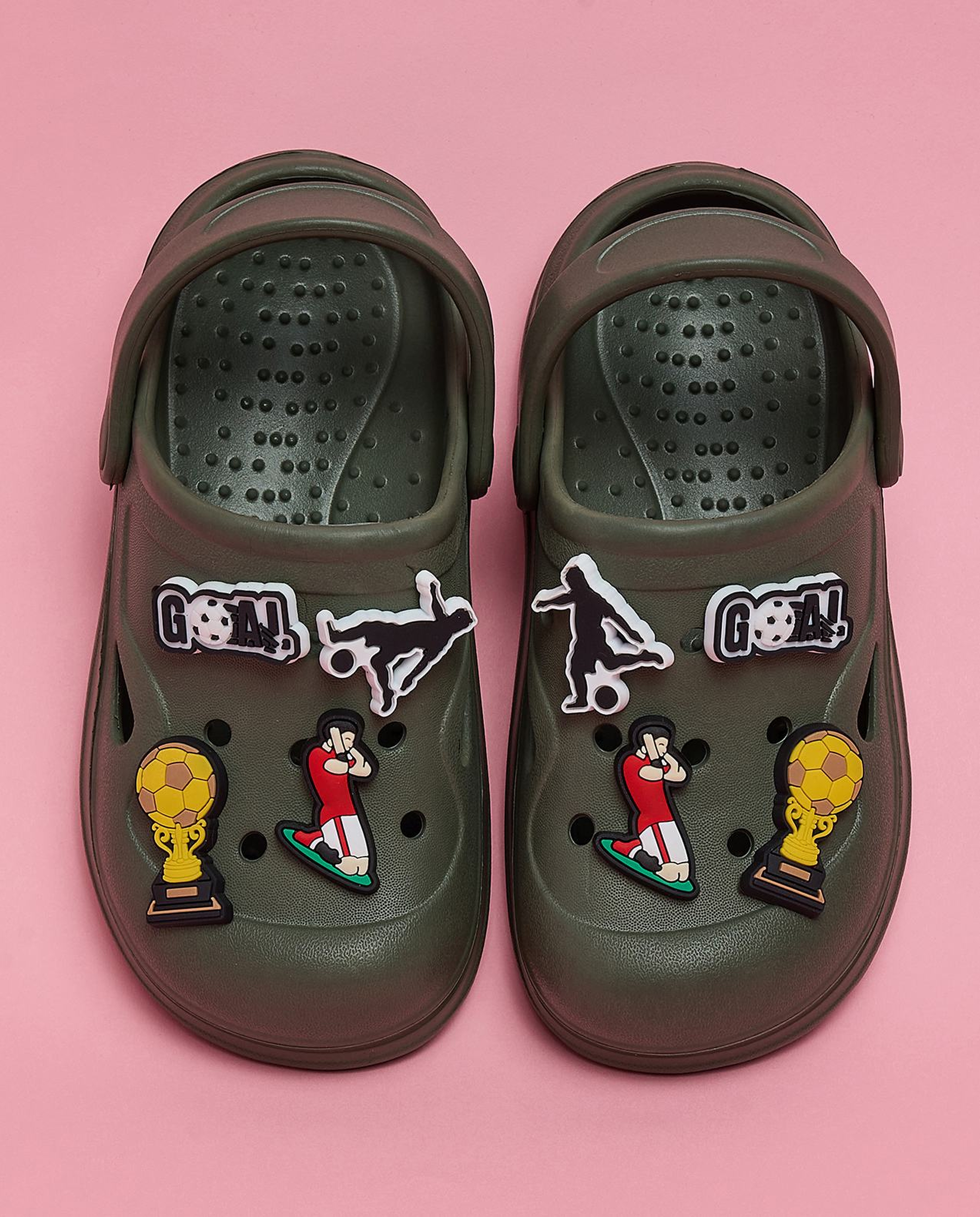 Charm Detail Slingback Clogs