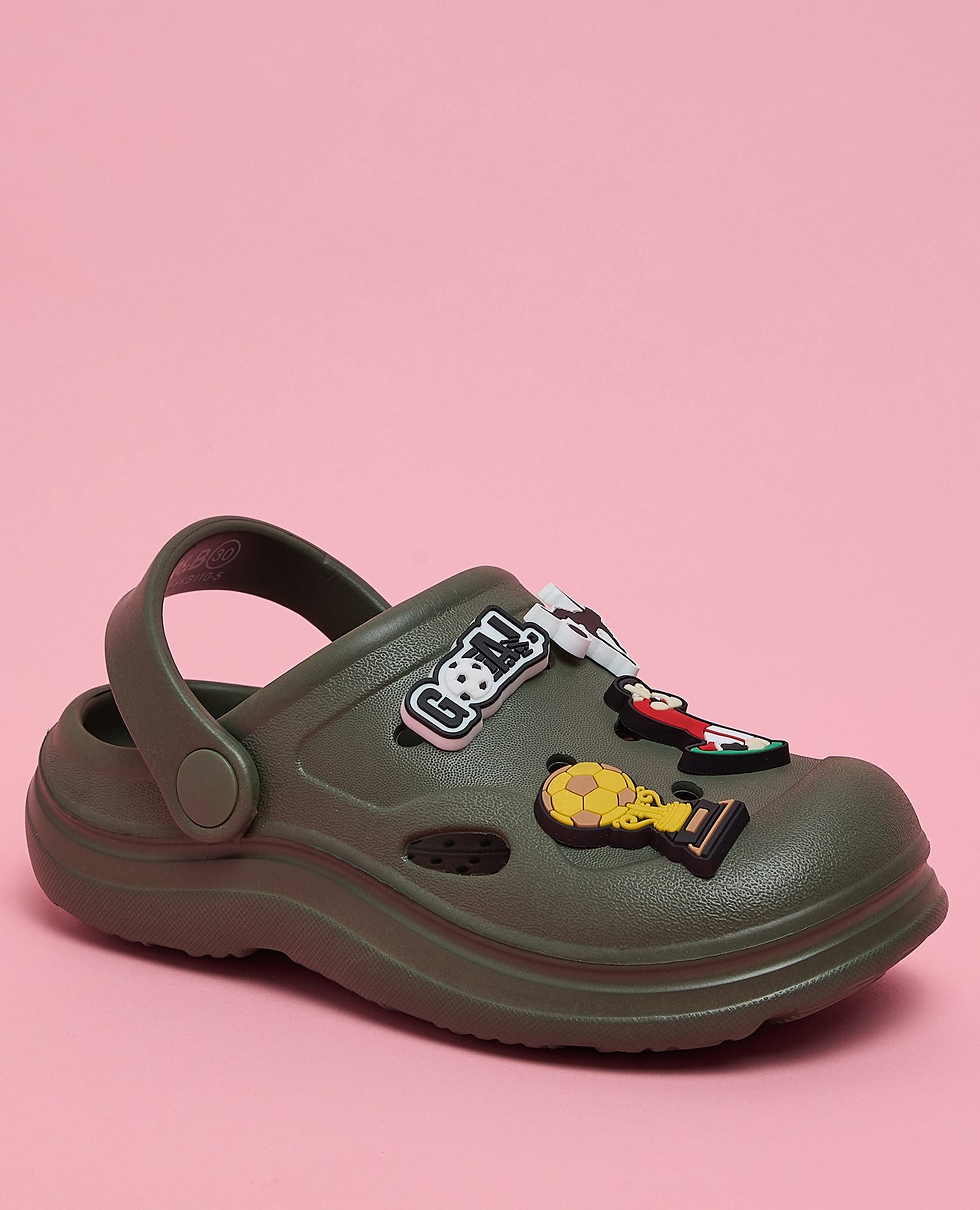 Charm Detail Slingback Clogs