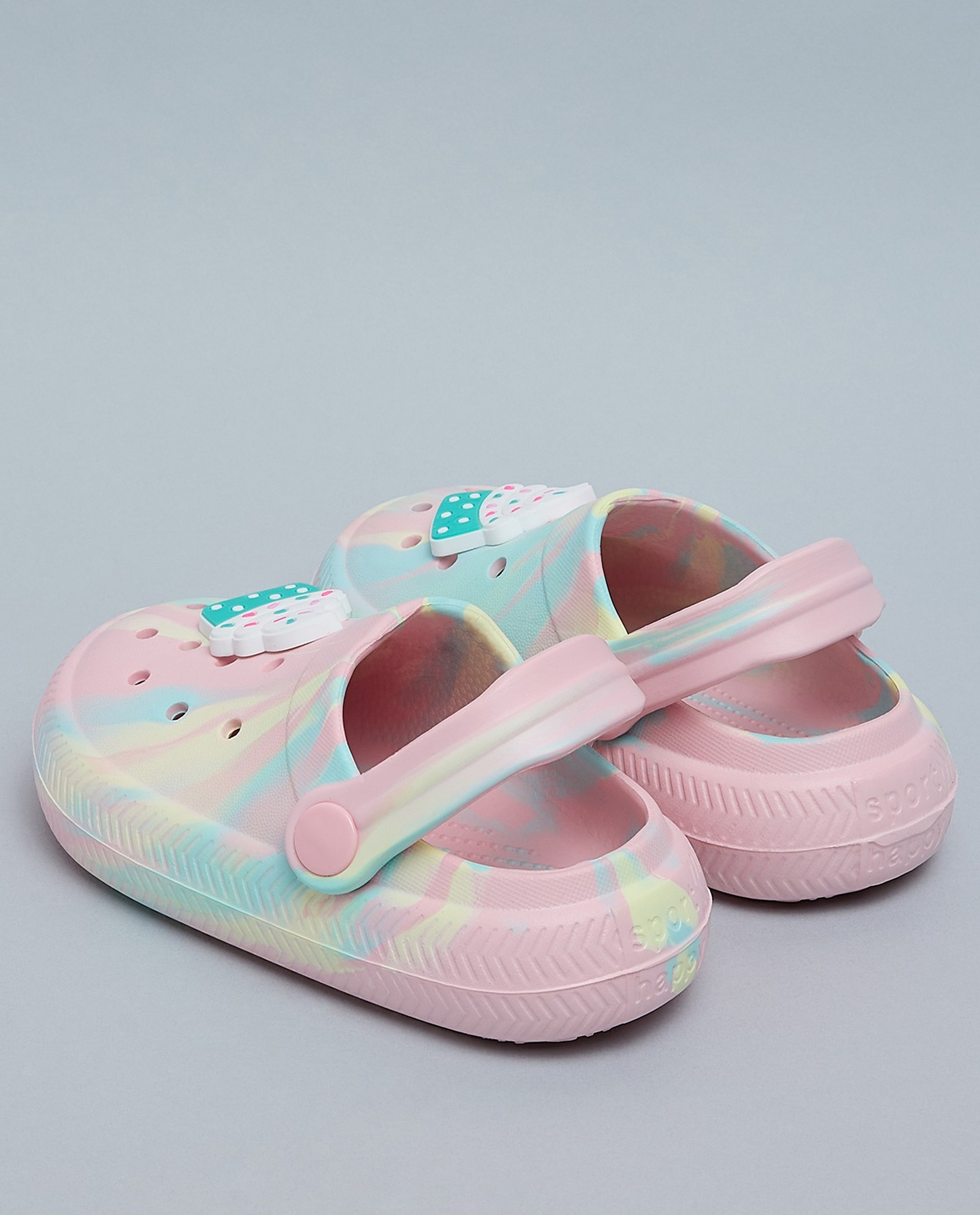 Charm Detail Slingback Clogs