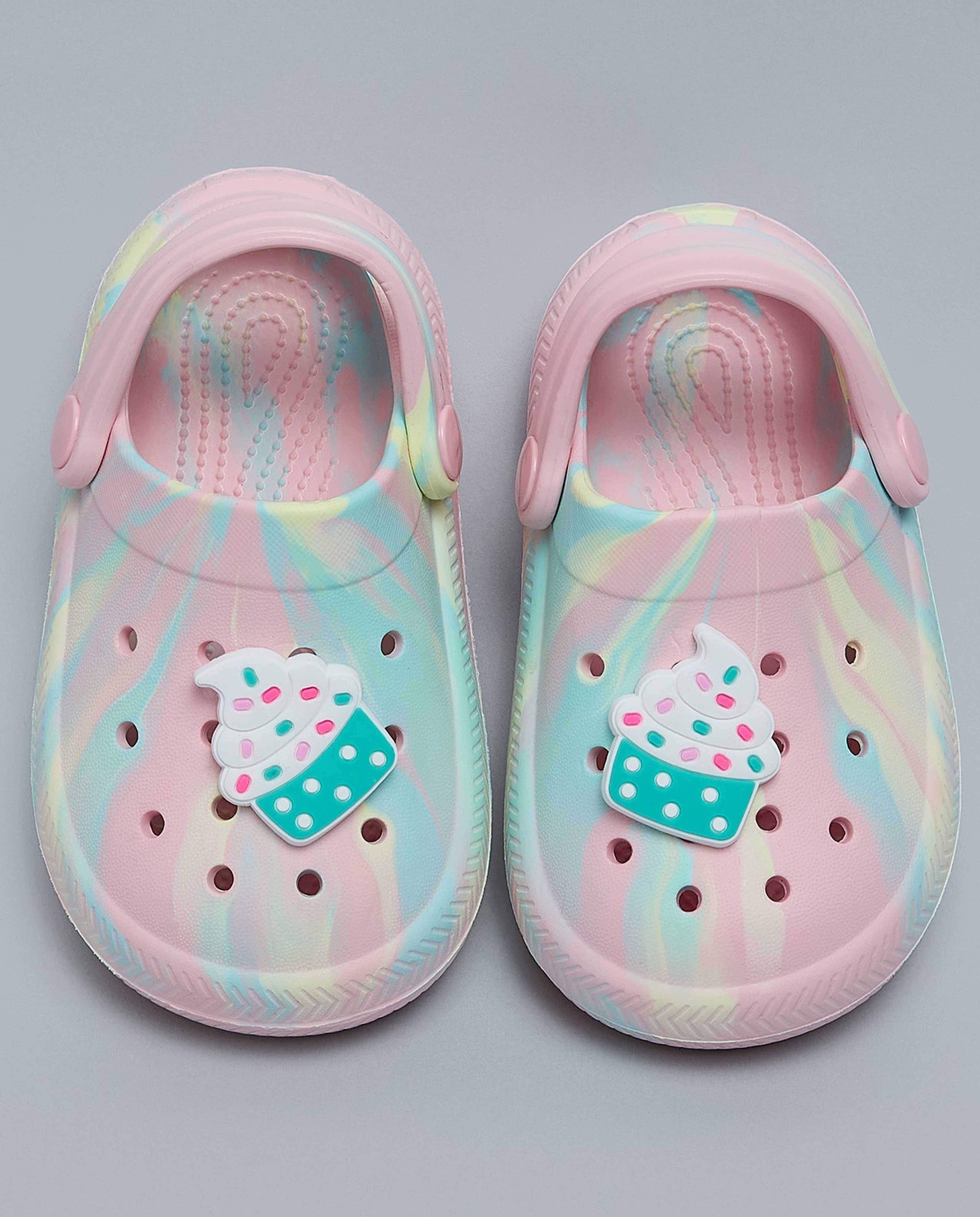 Charm Detail Slingback Clogs