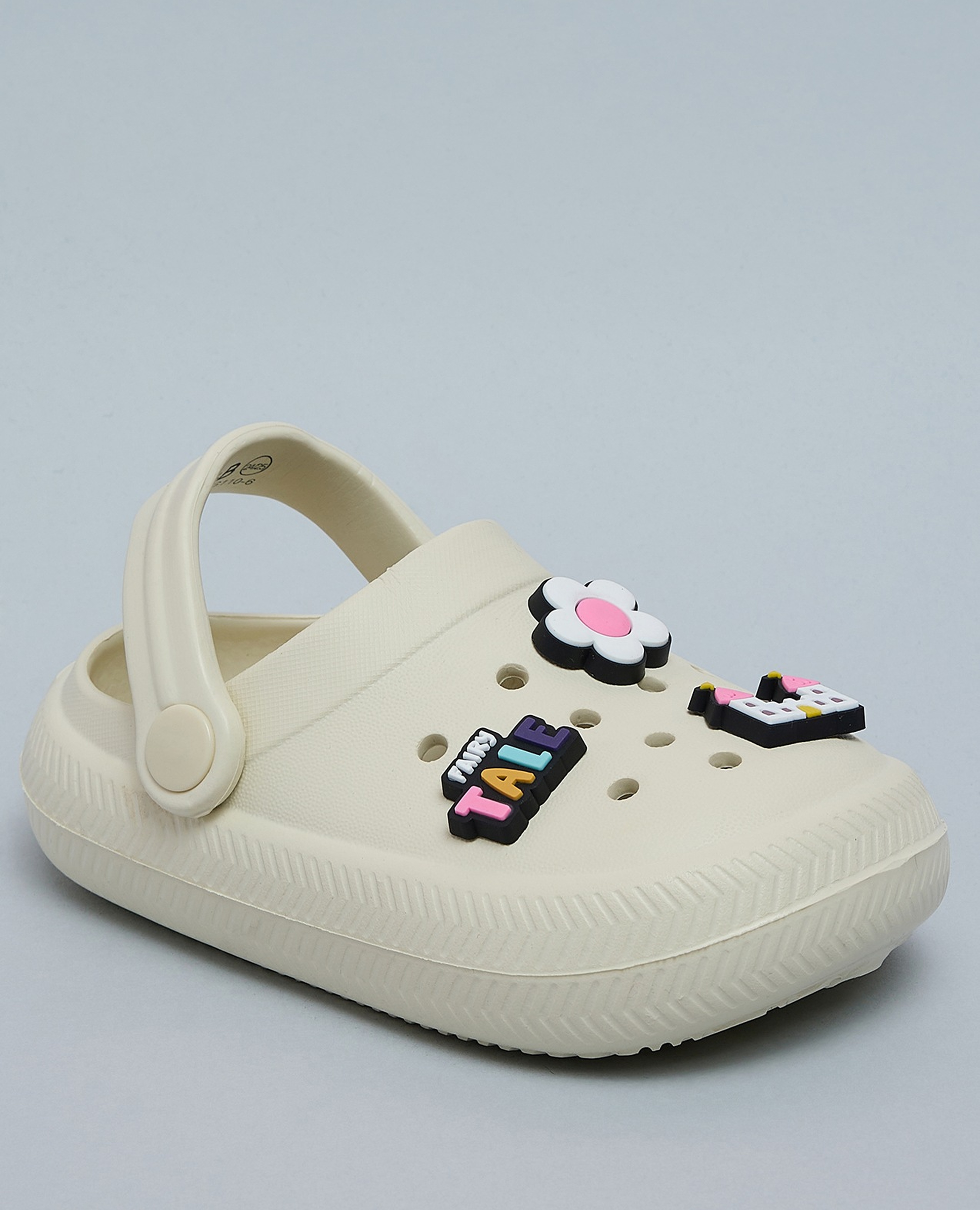 Charm Detail Slingback Clogs