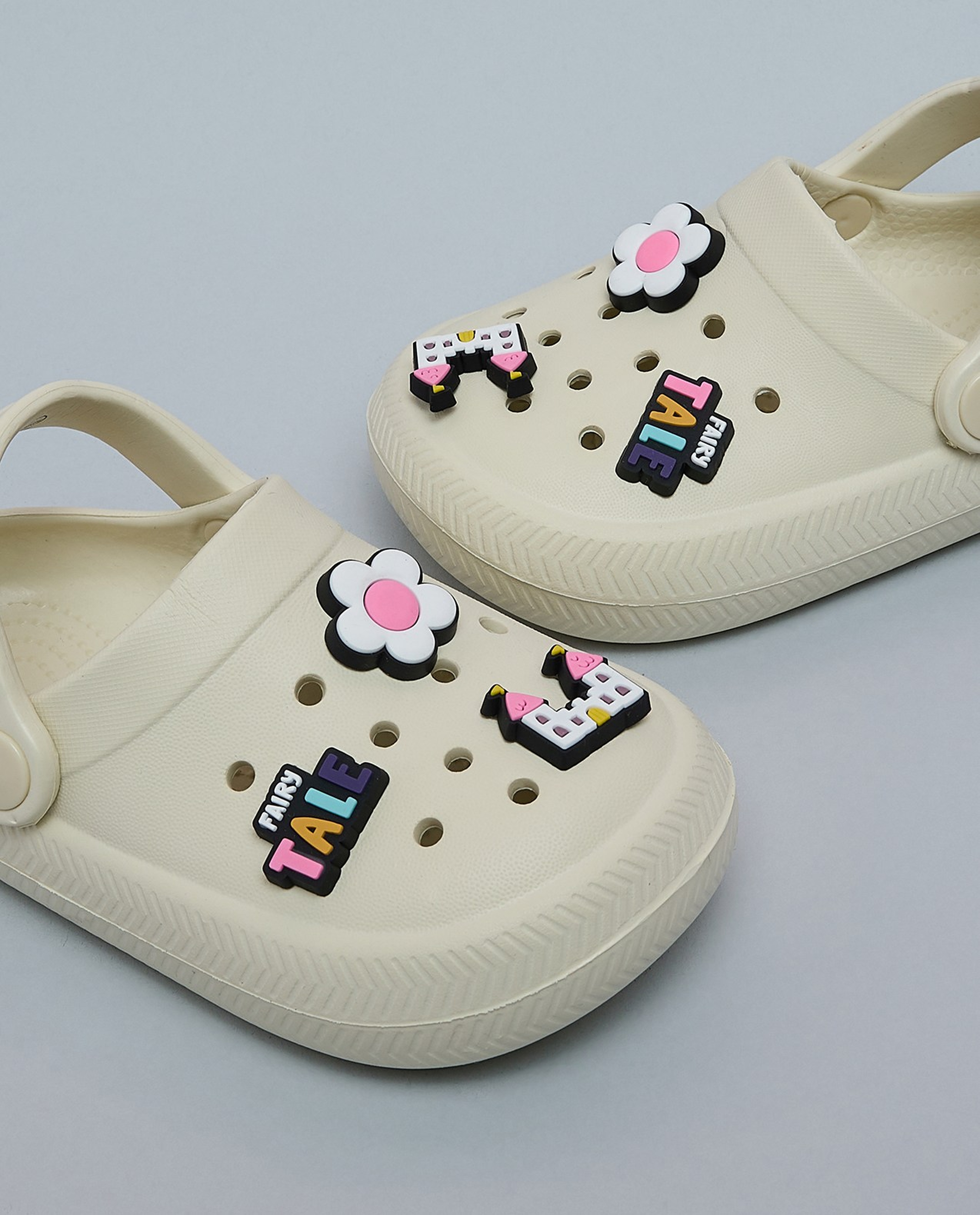 Charm Detail Slingback Clogs