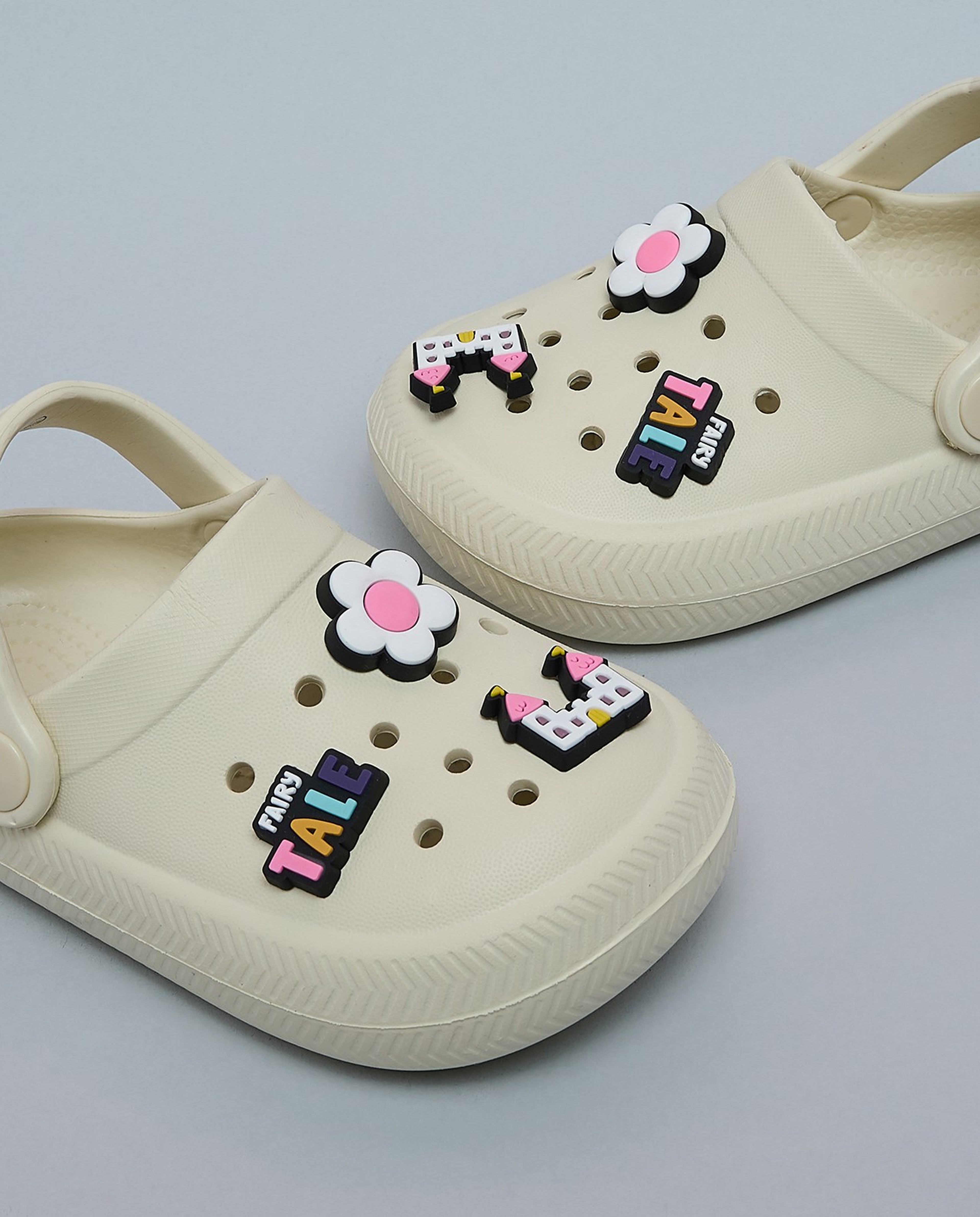 Charm Detail Slingback Clogs