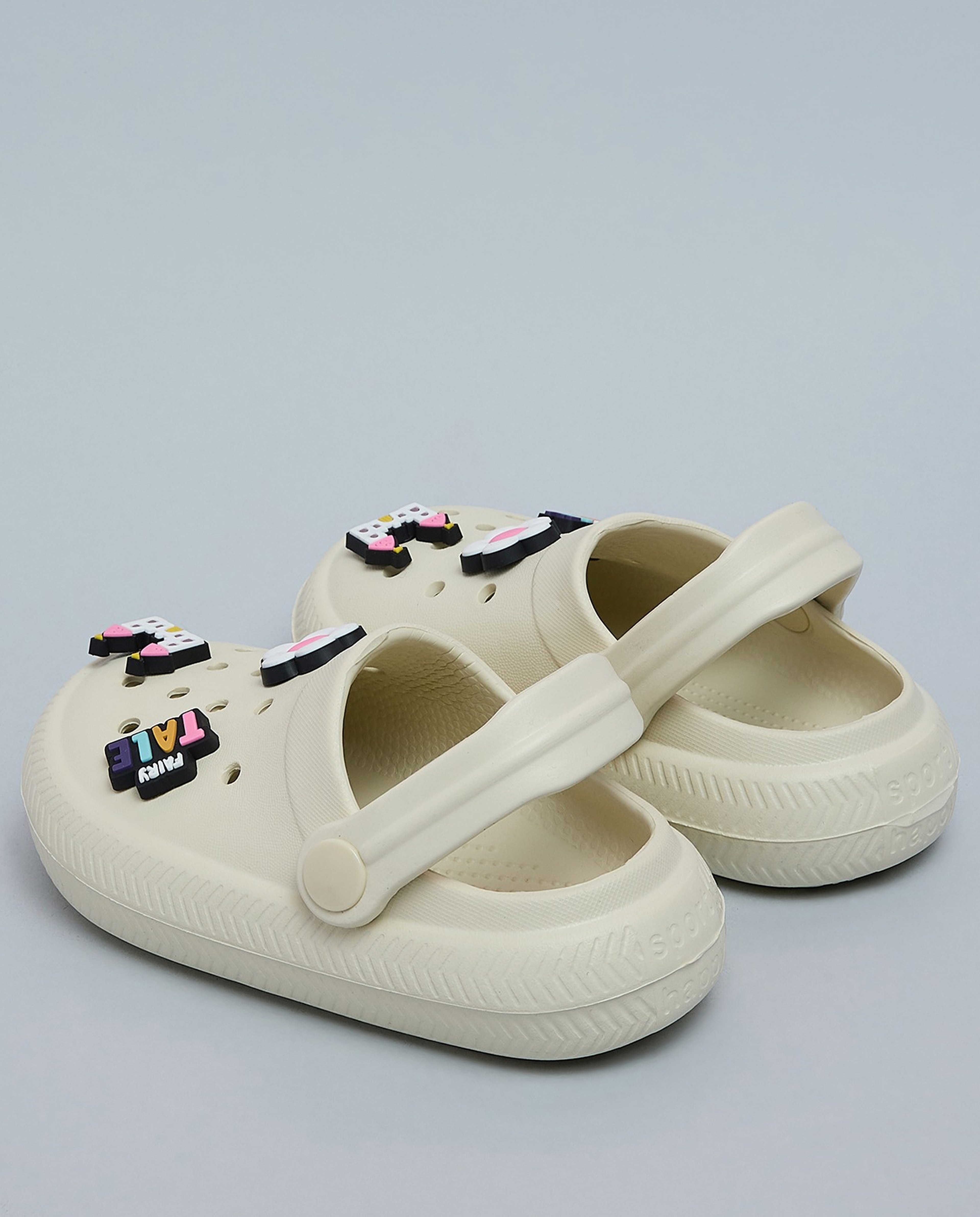 Charm Detail Slingback Clogs