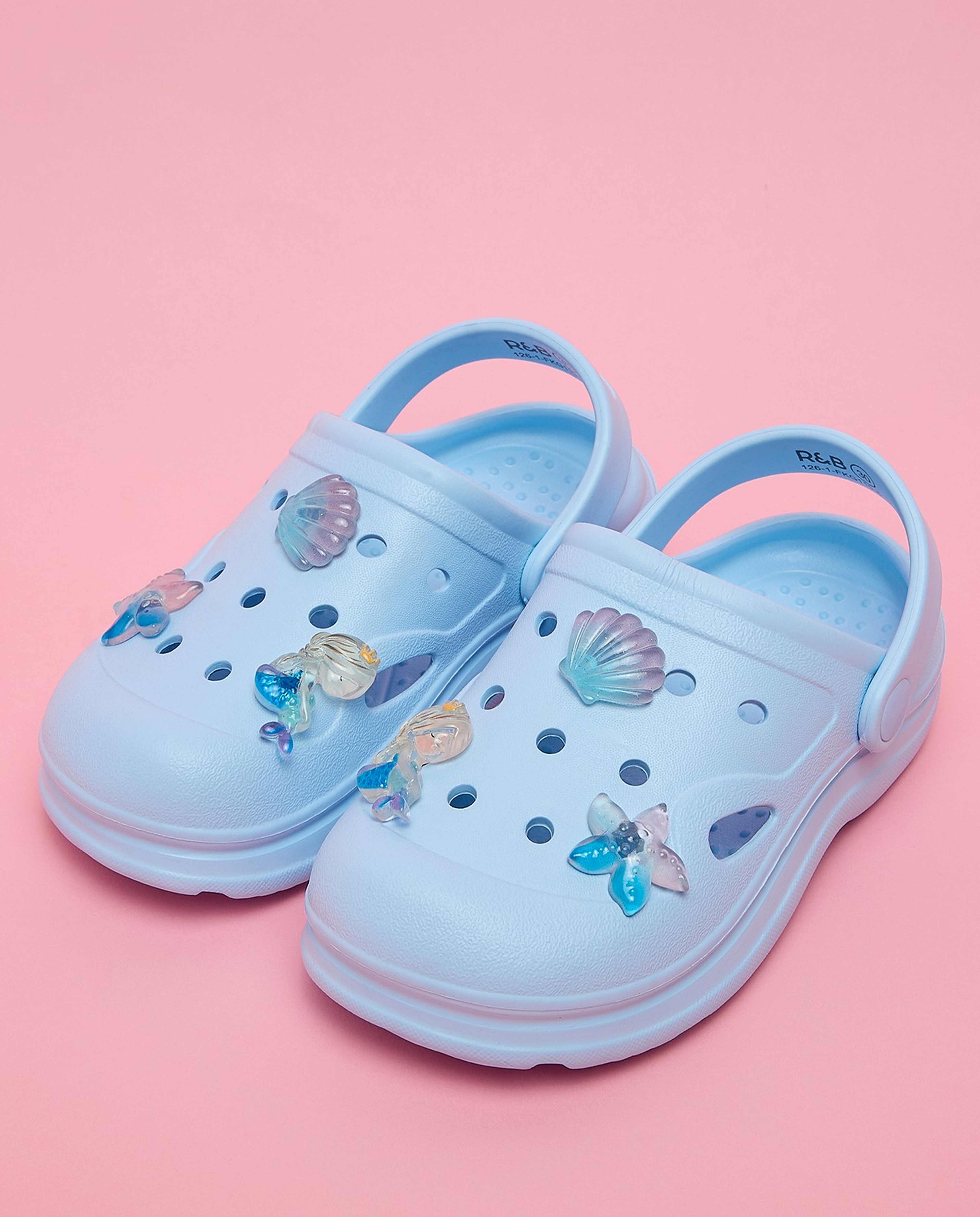 Charm Detail Slingback Clogs