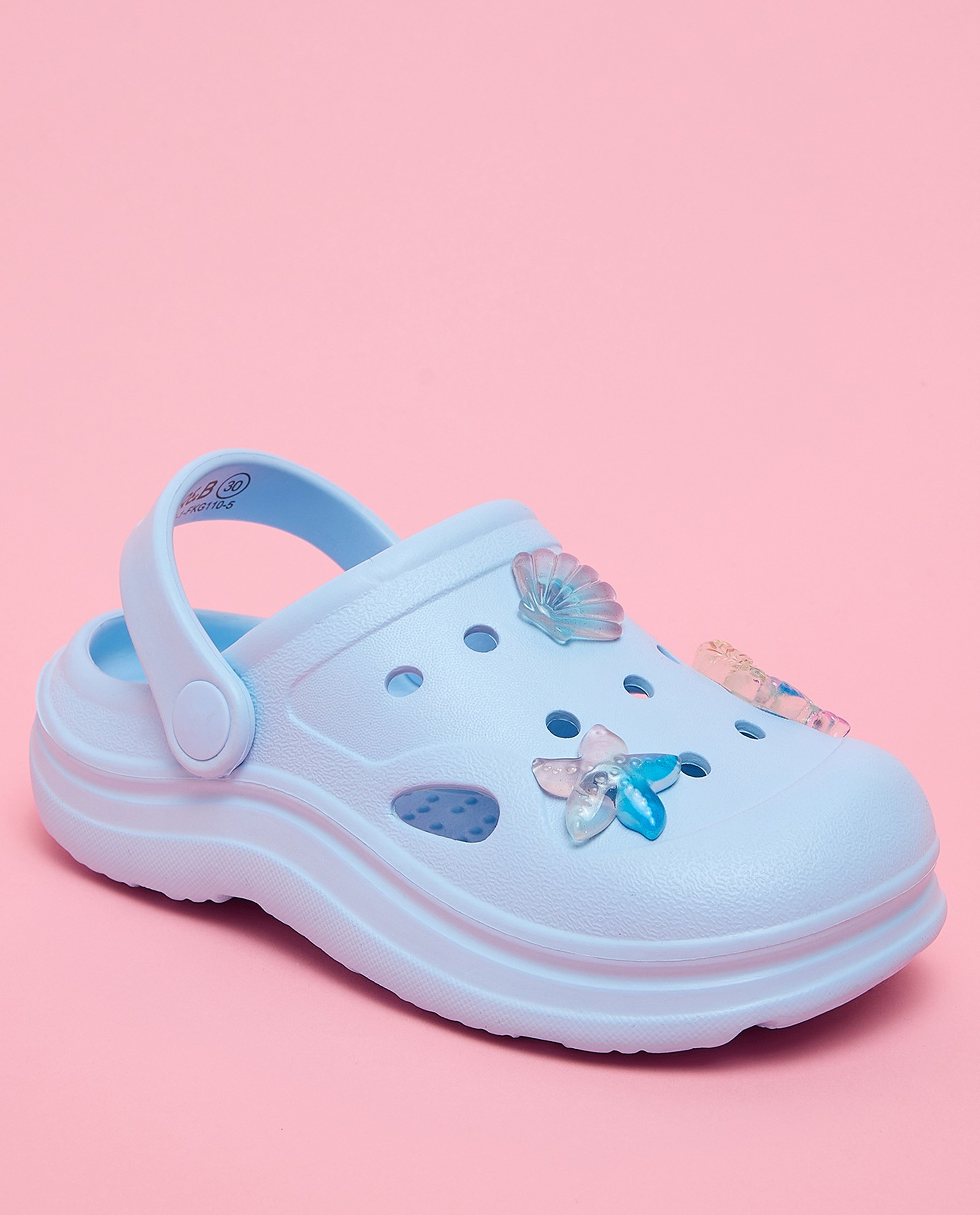 Charm Detail Slingback Clogs