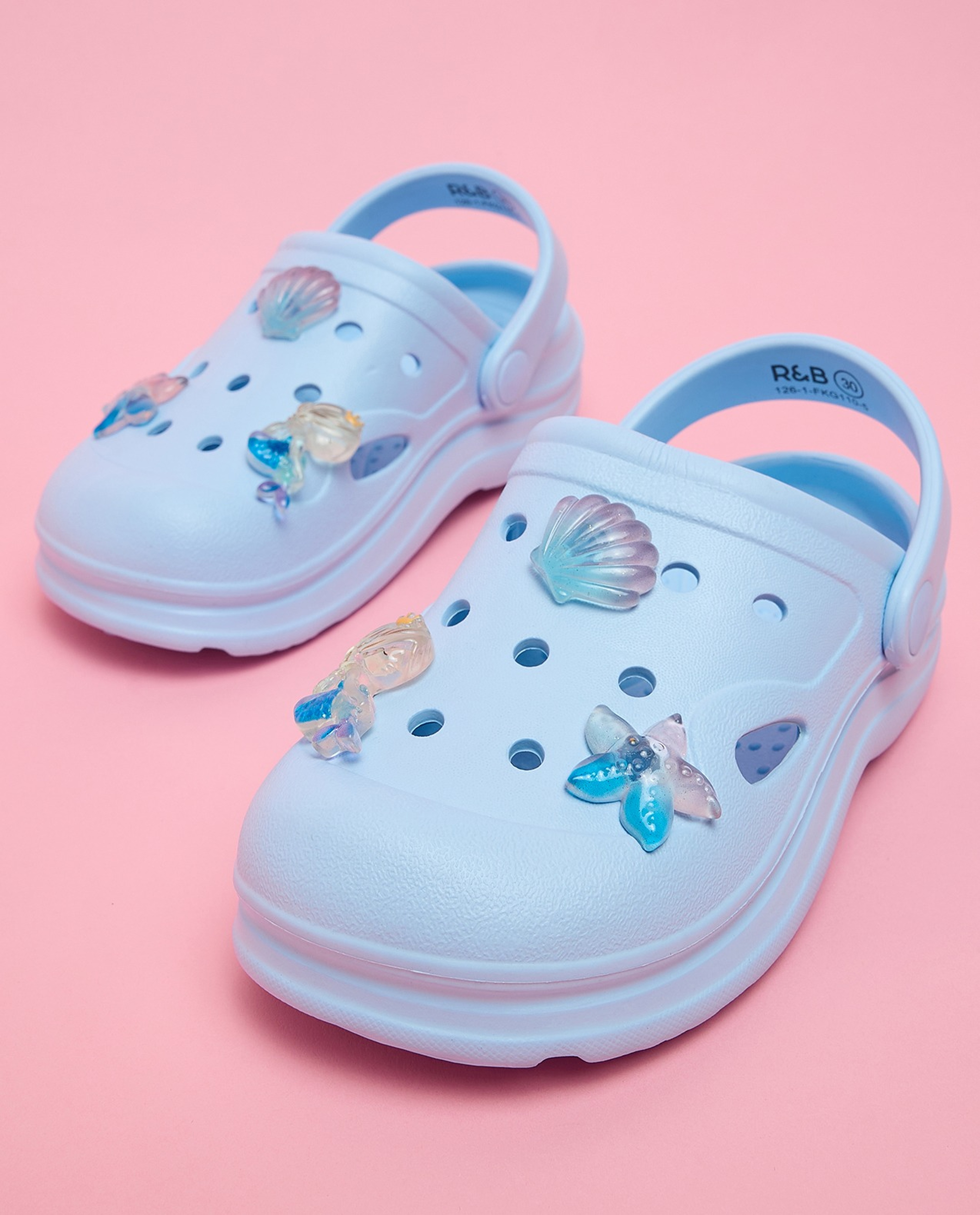 Charm Detail Slingback Clogs