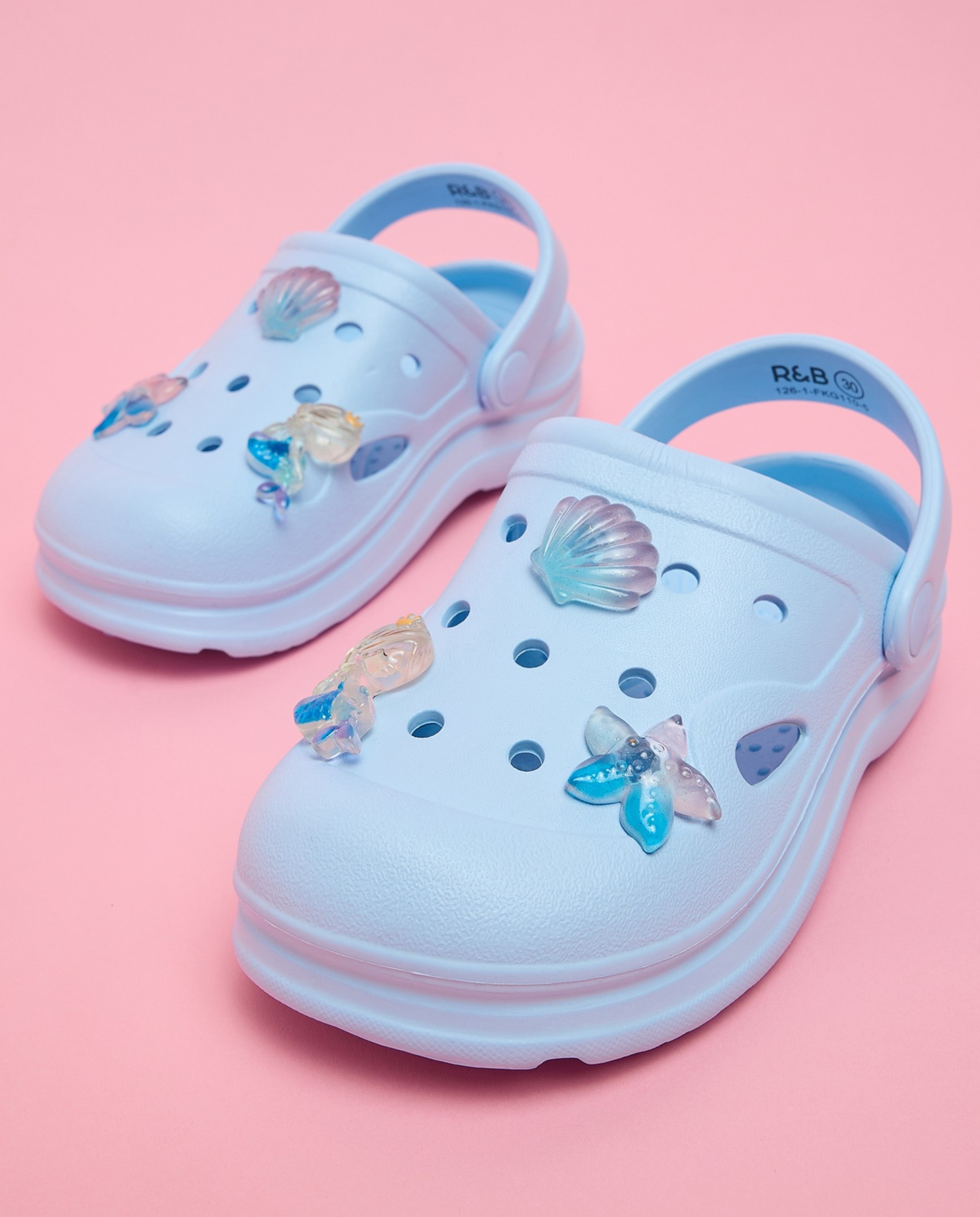 Charm Detail Slingback Clogs