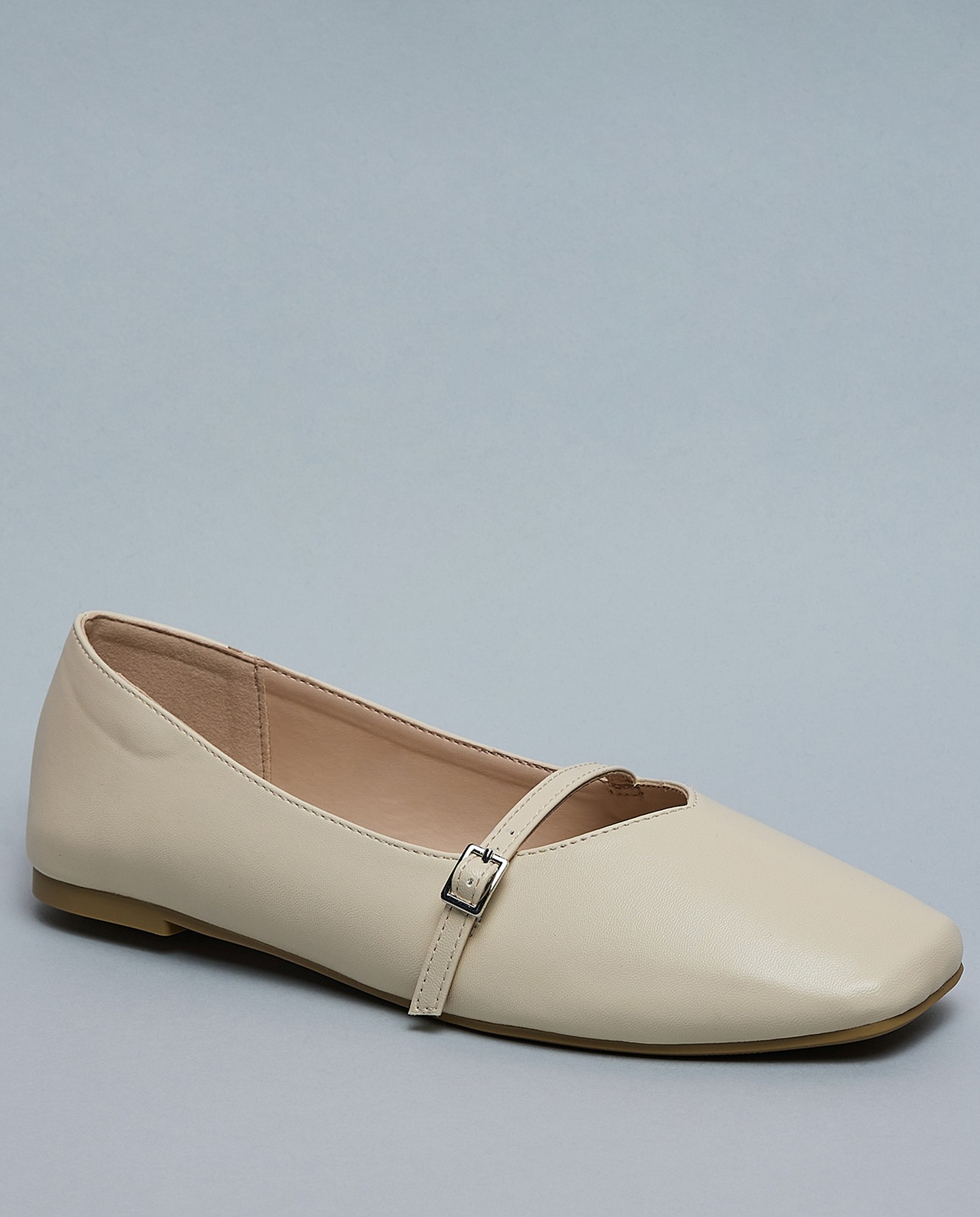 Solid Square Toe Mary Jane Shoes