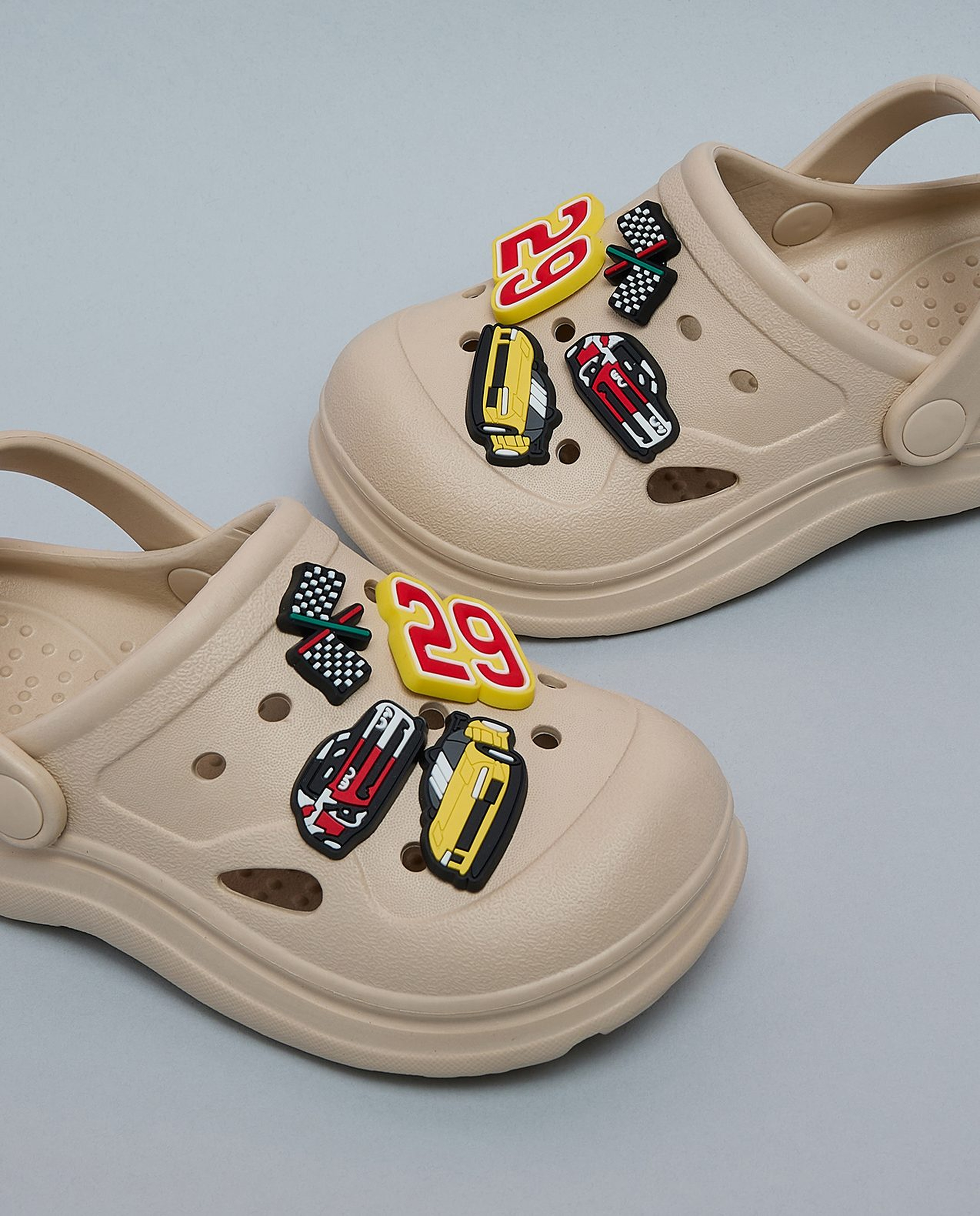 Charm Detail Slingback Clogs