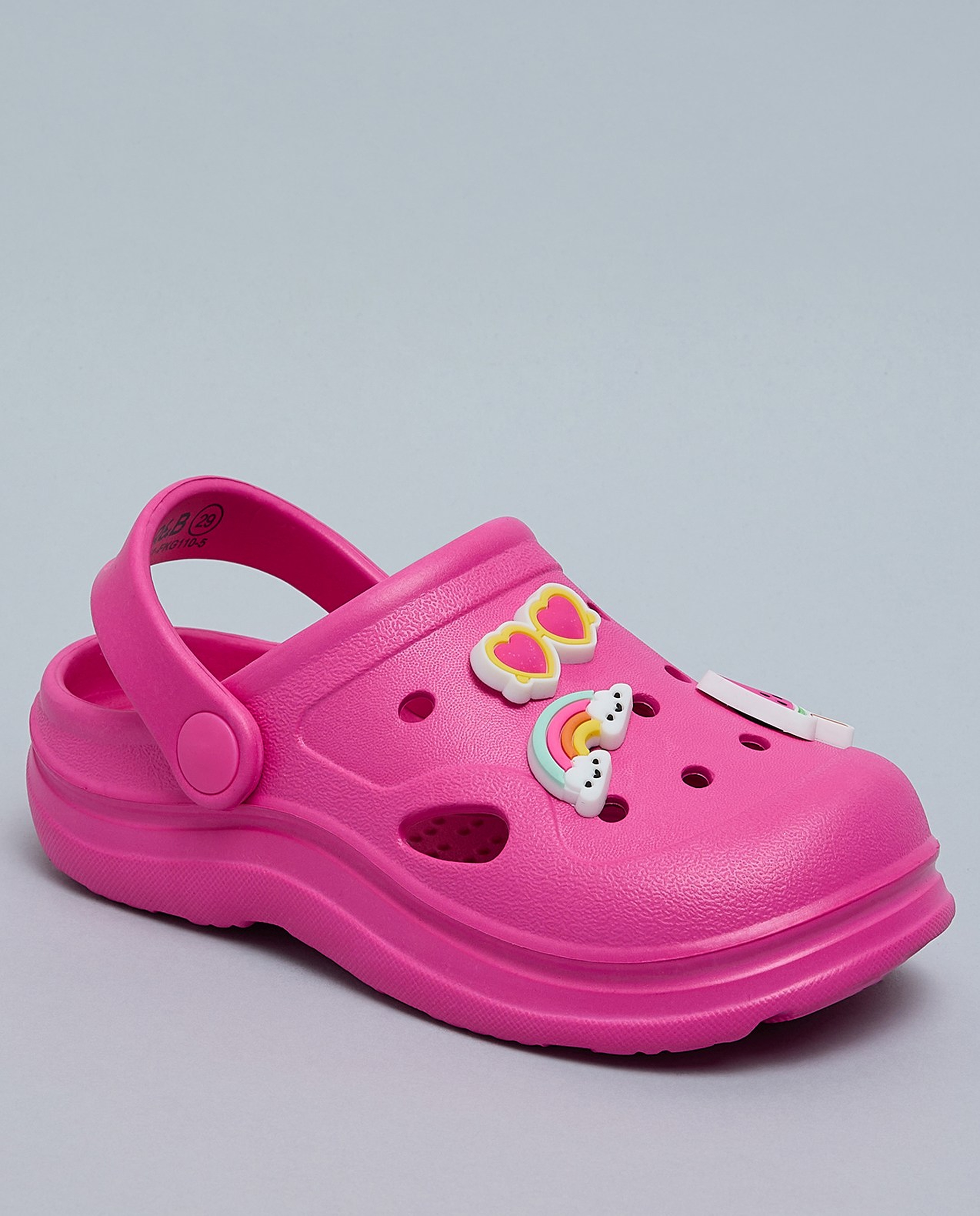 Charm Detail Slingback Clogs