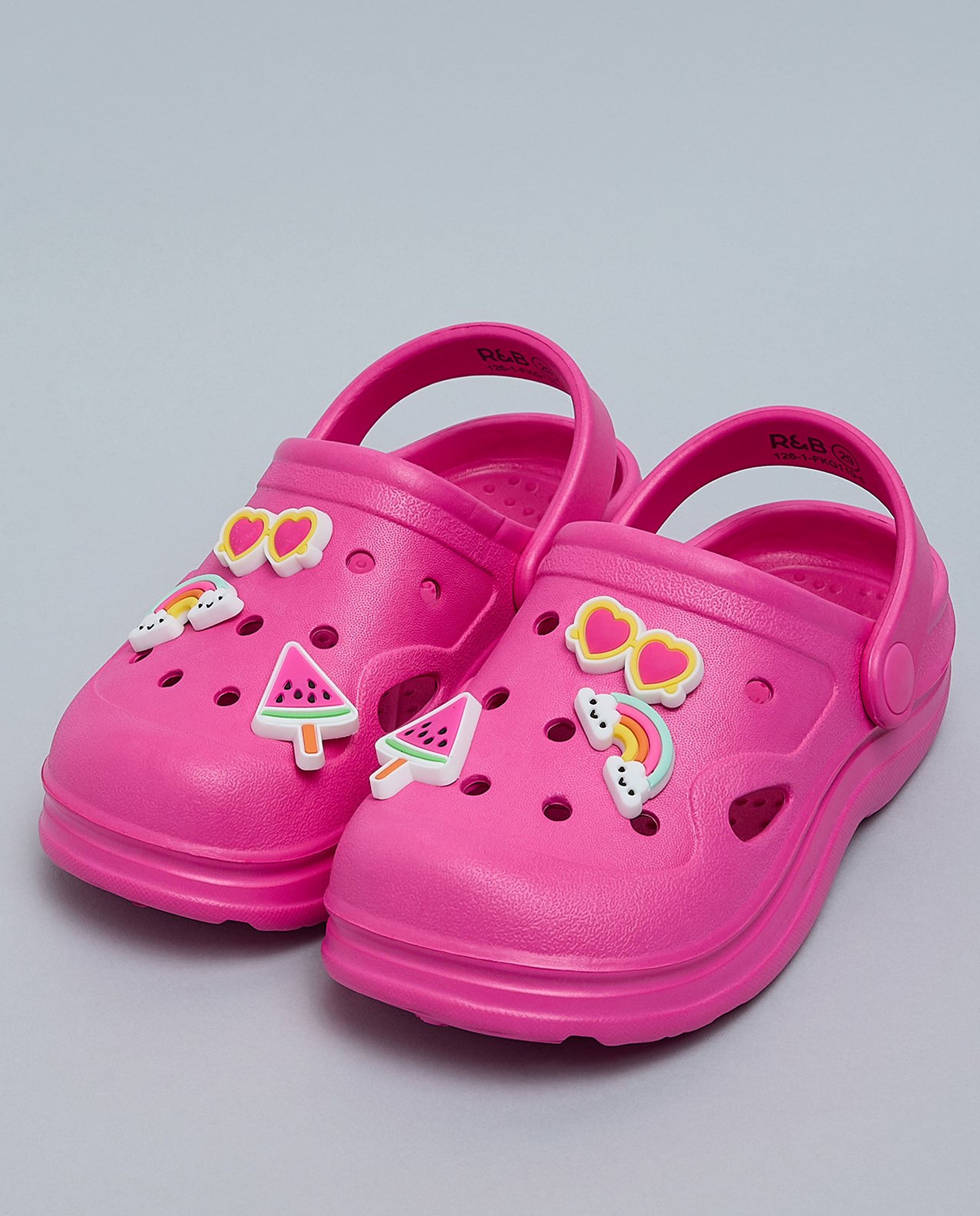 Charm Detail Slingback Clogs