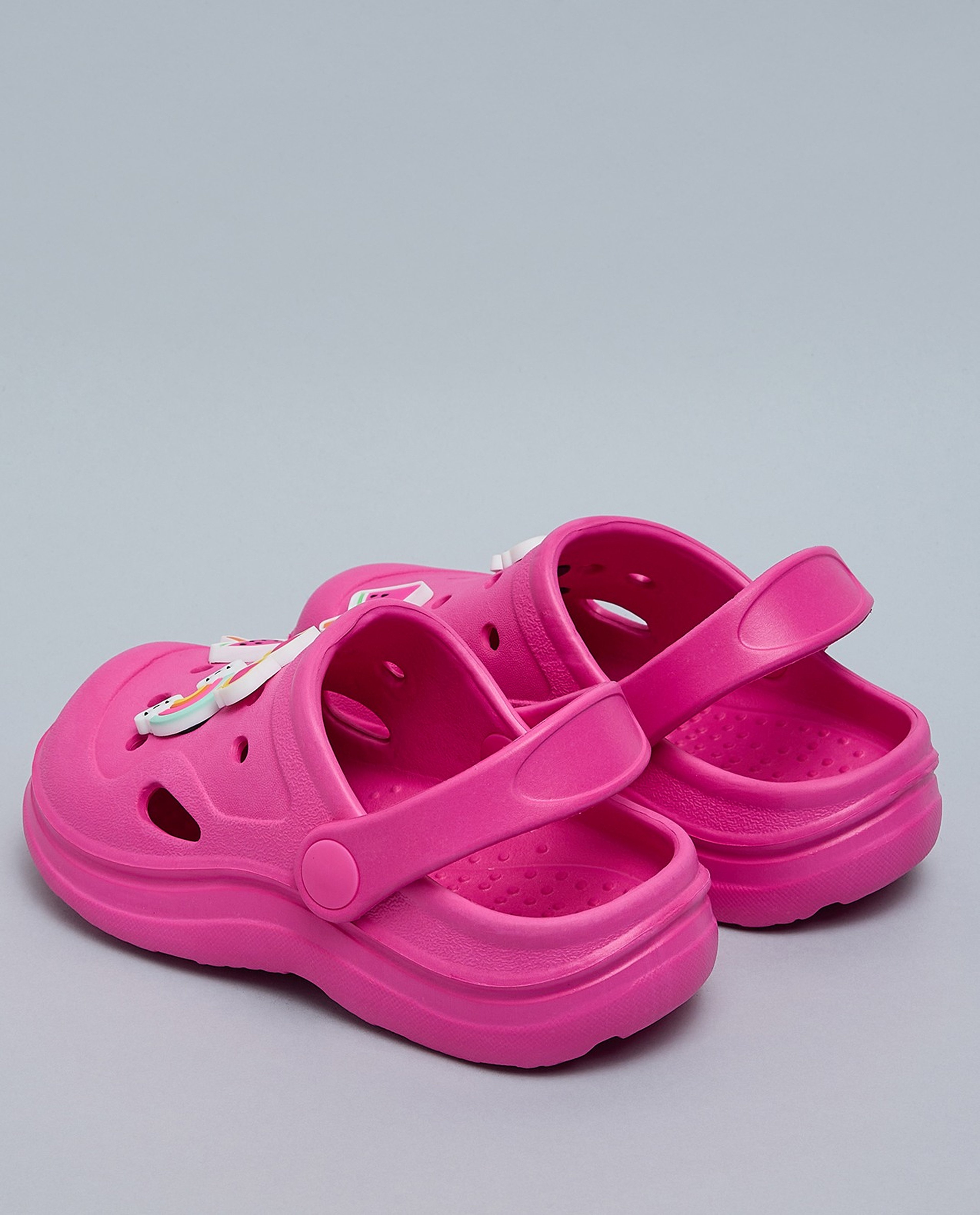 Charm Detail Slingback Clogs