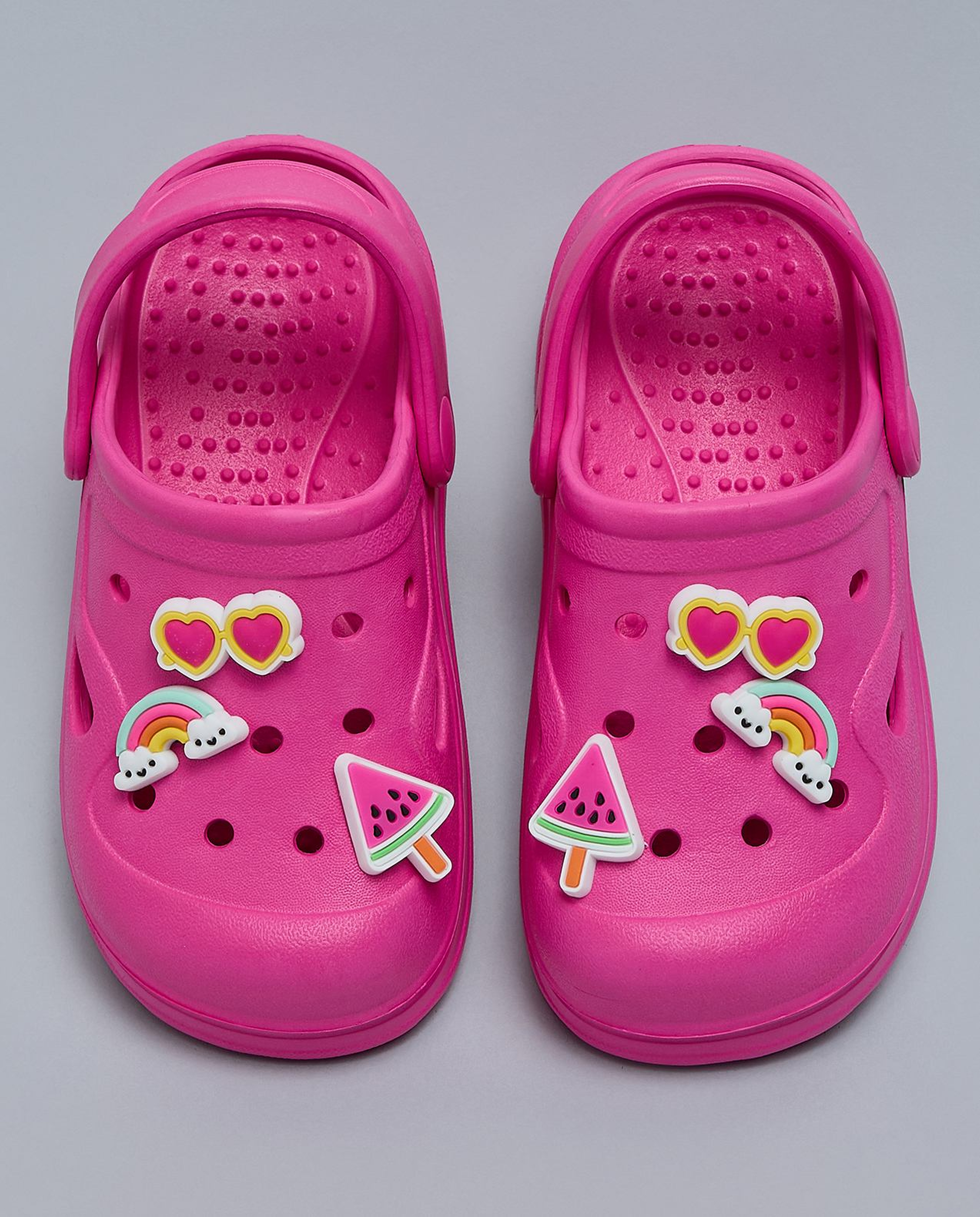 Charm Detail Slingback Clogs