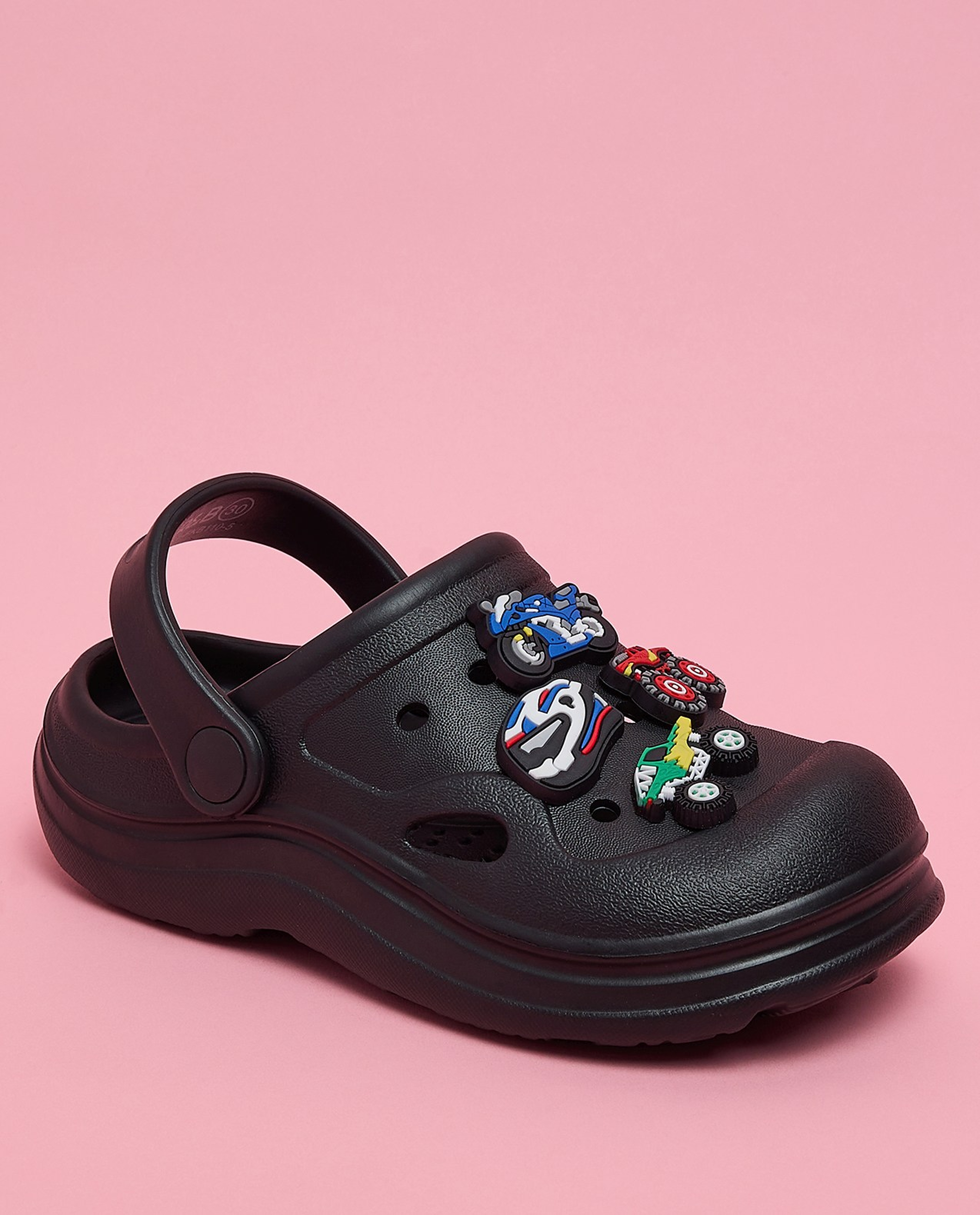 Charm Detail Slingback Clogs