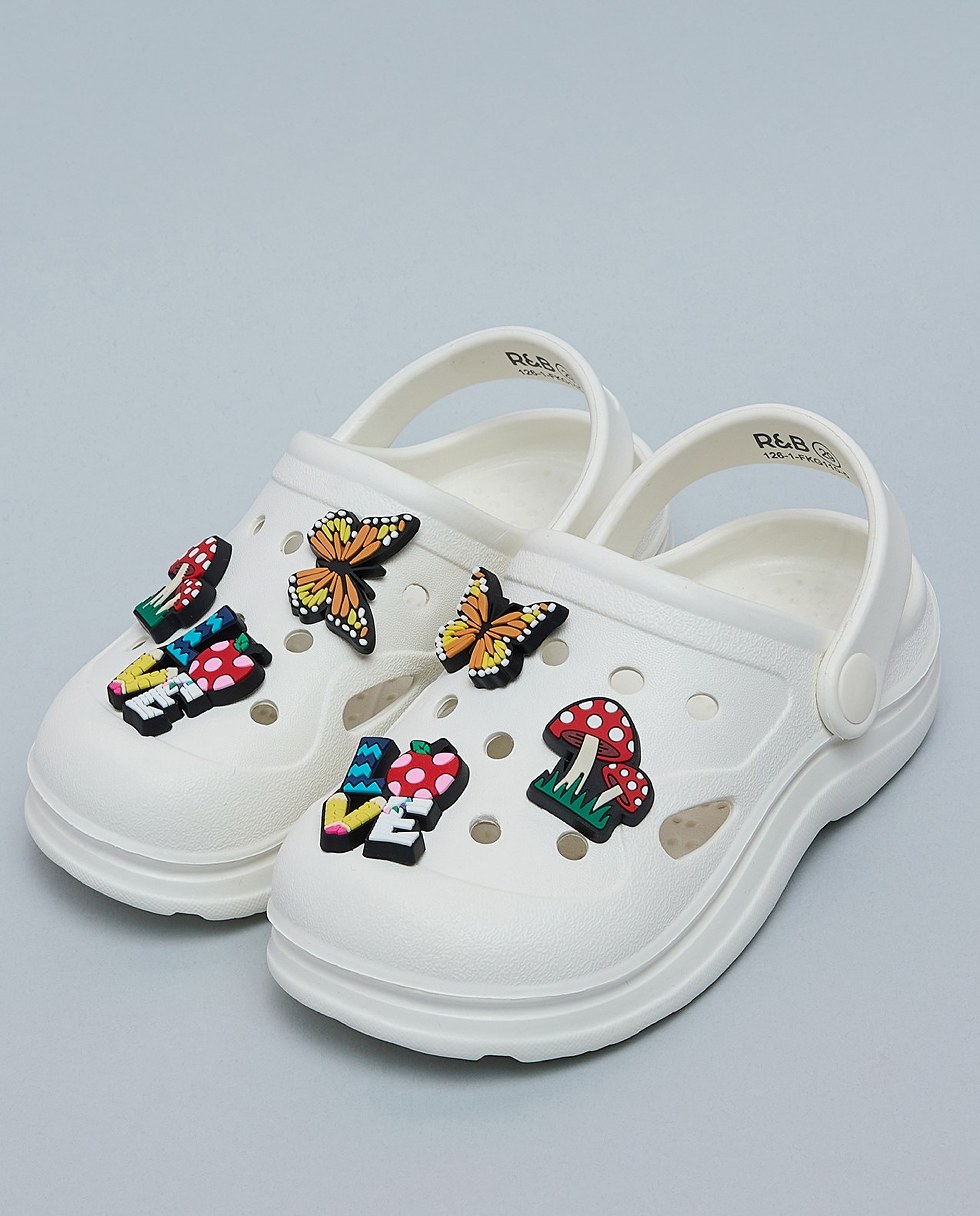 Charm Detail Slingback Clogs