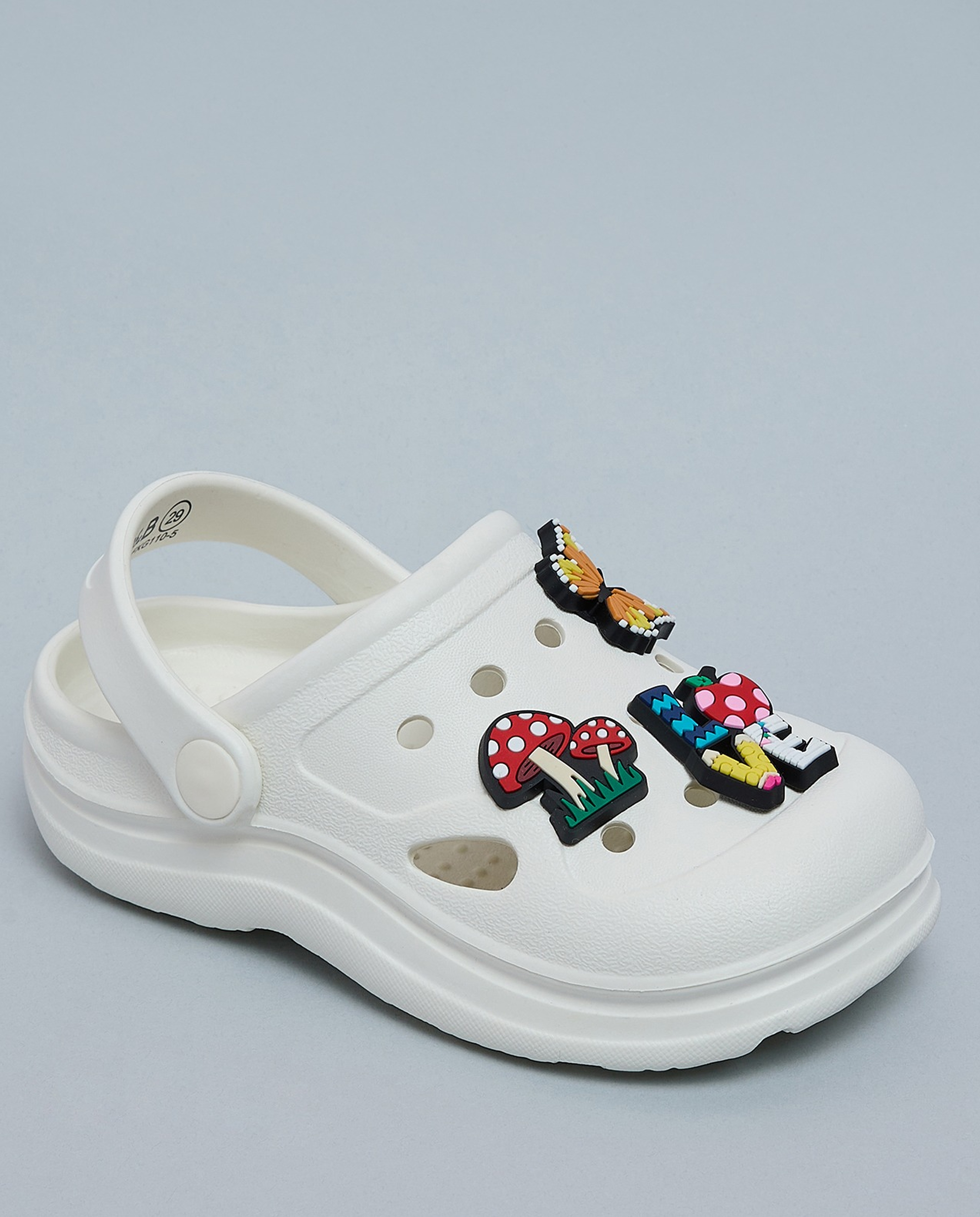 Charm Detail Slingback Clogs