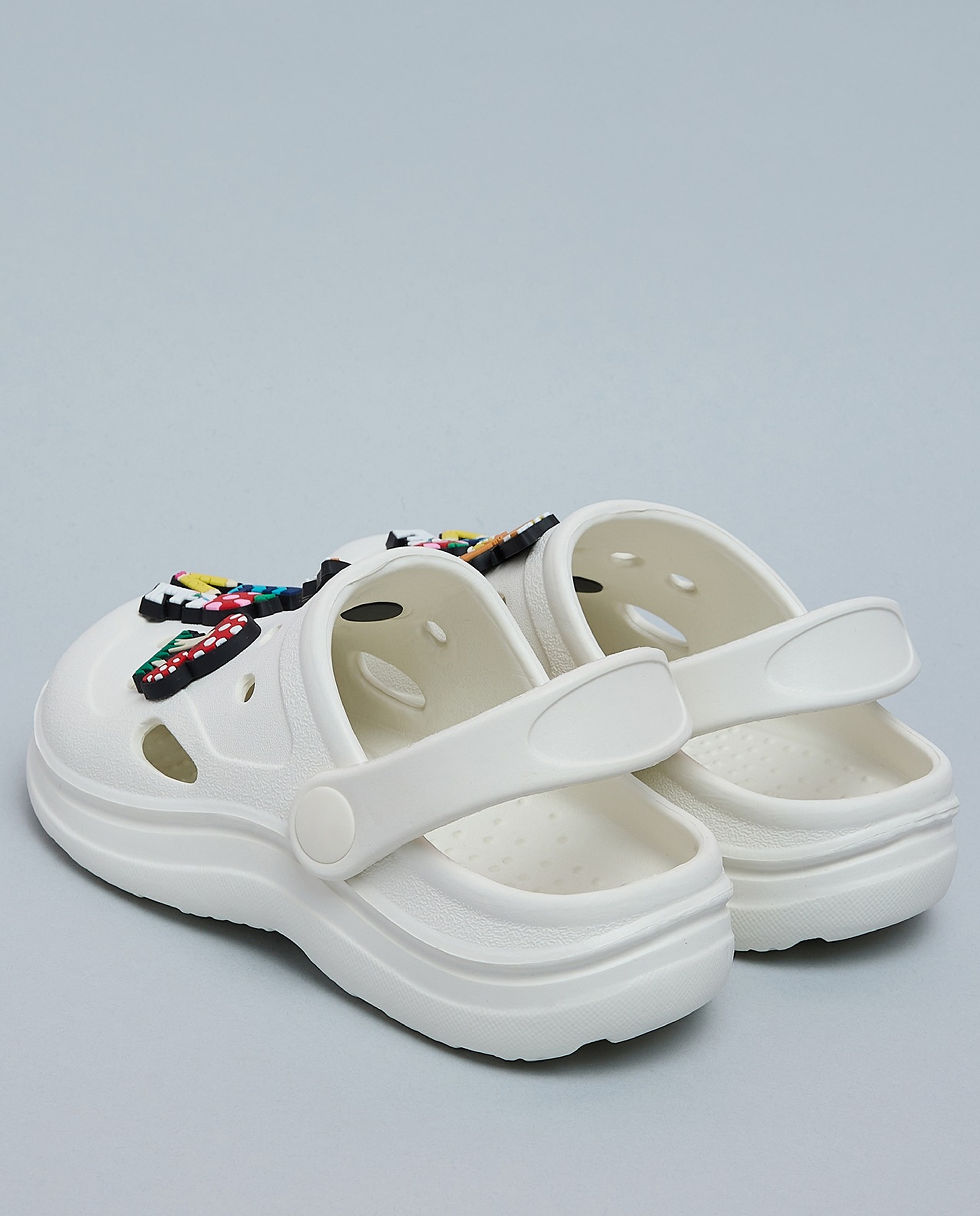 Charm Detail Slingback Clogs