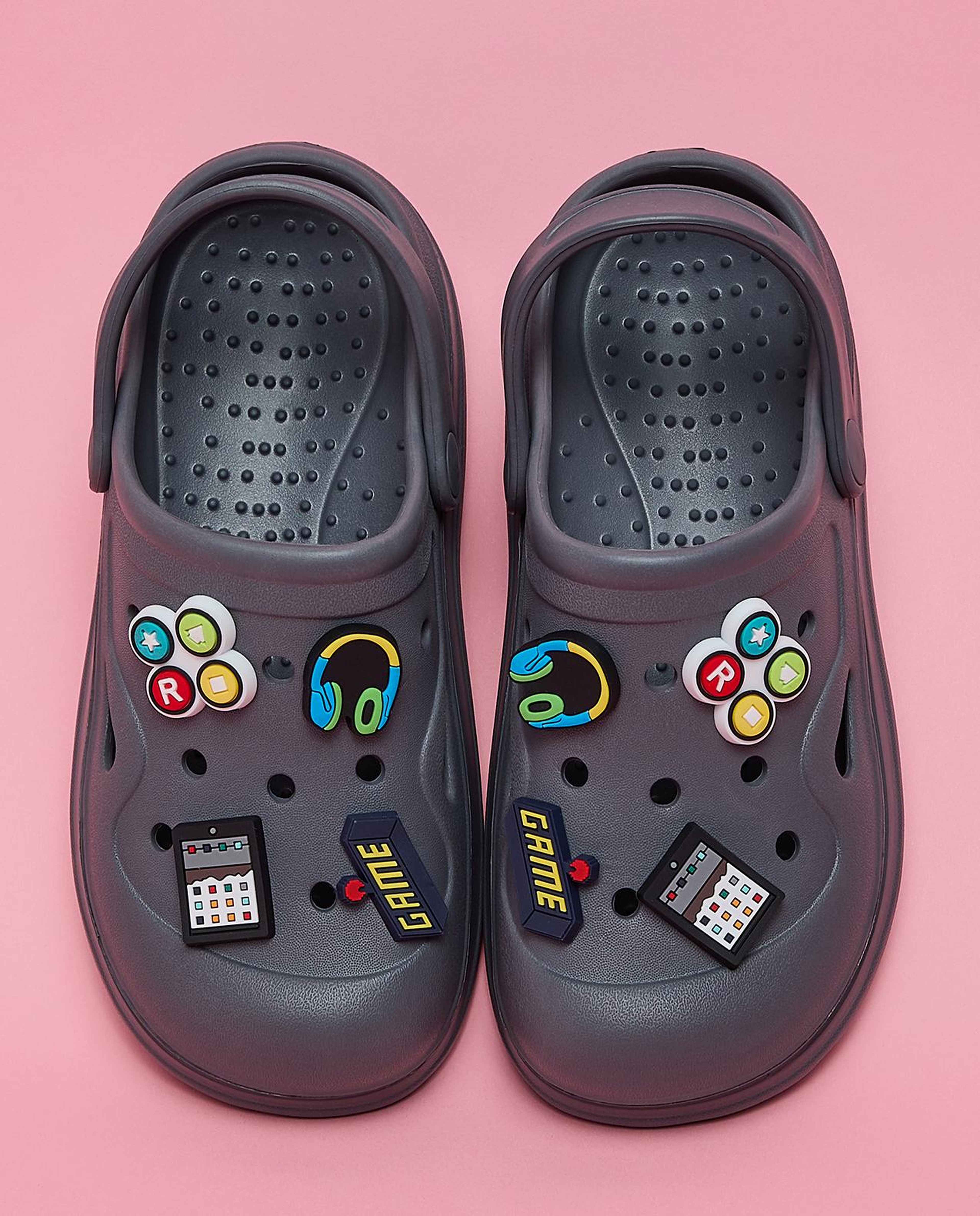 Charm Detail Slingback Clogs