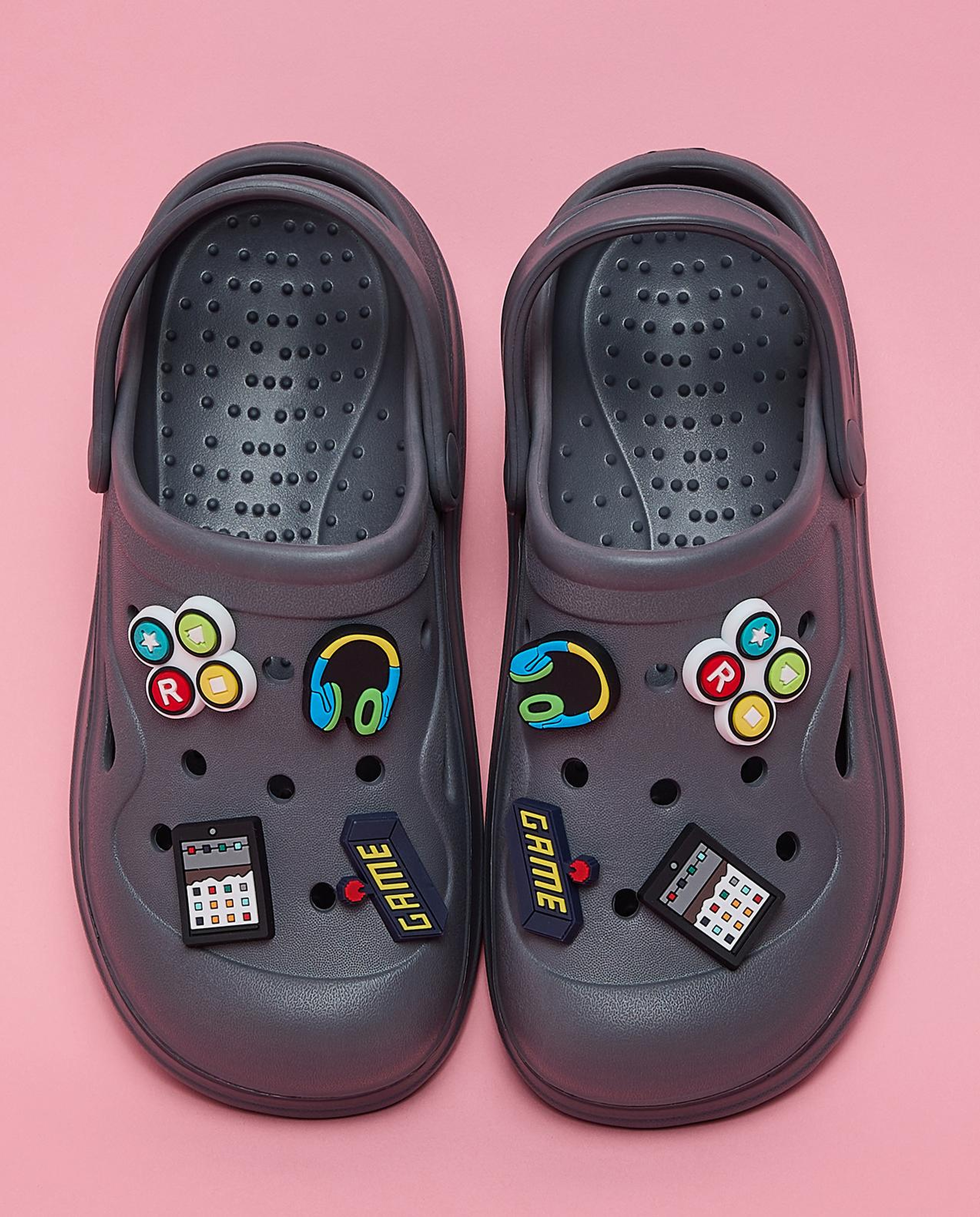 Charm Detail Slingback Clogs