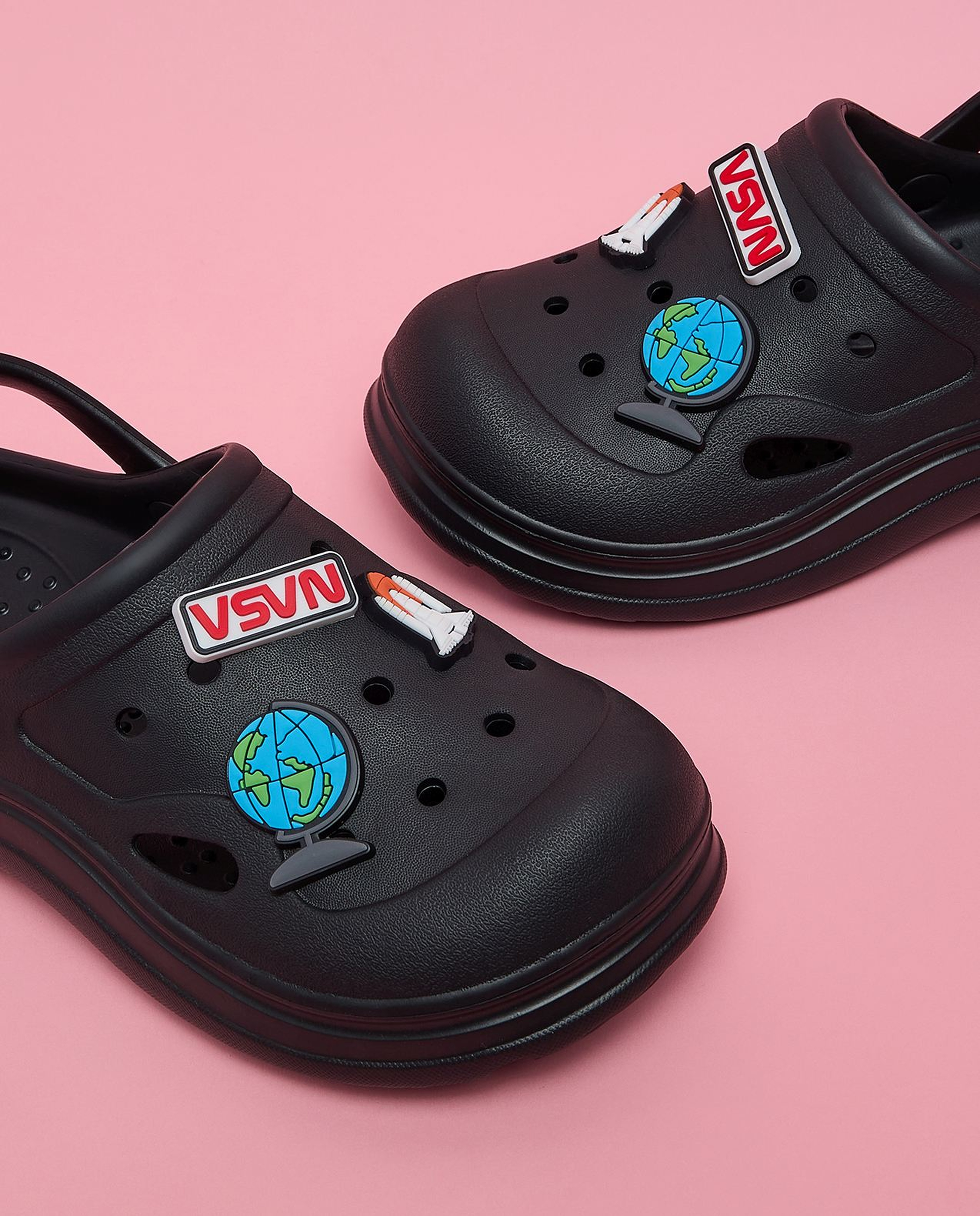 Charm Detail Slingback Clogs