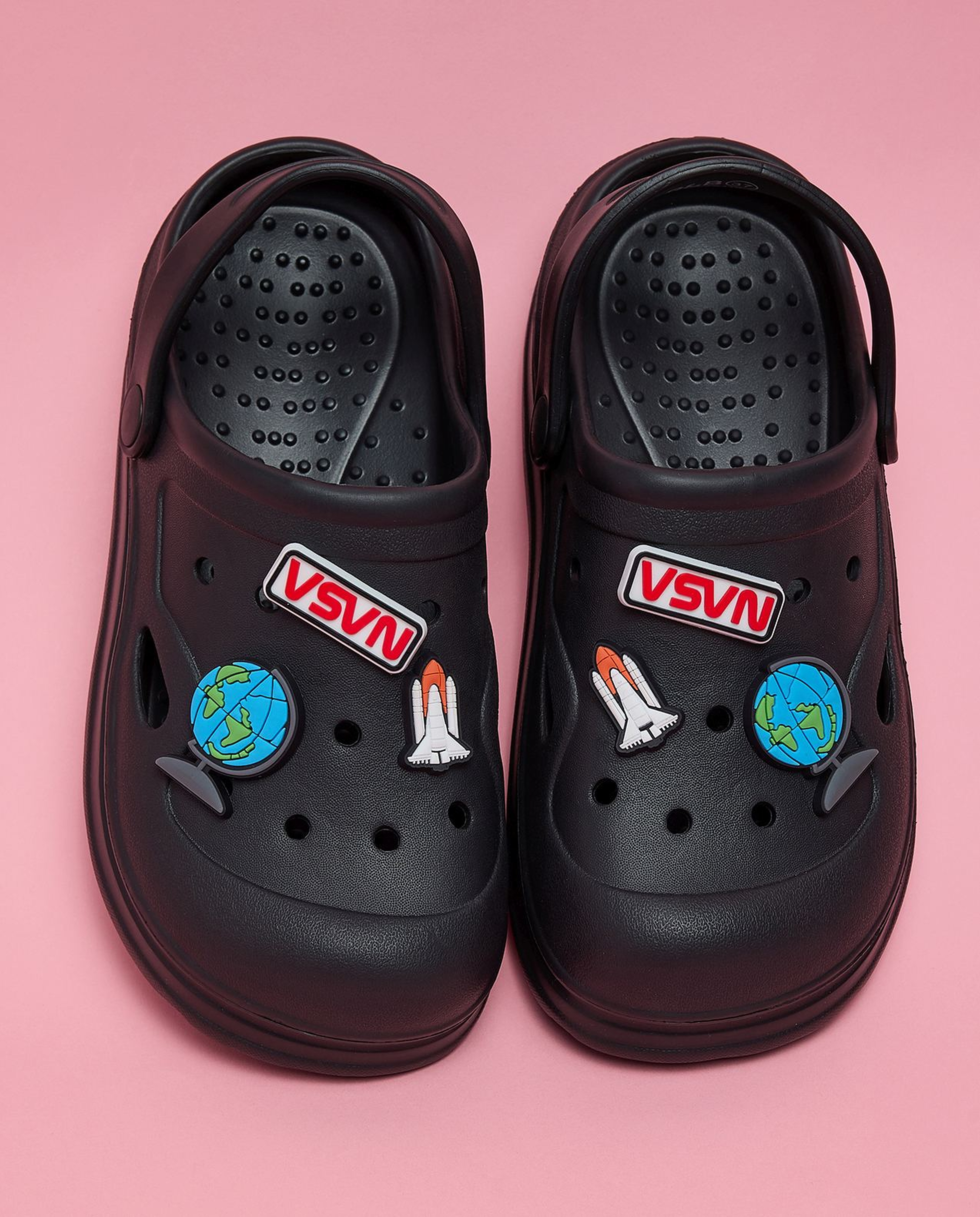 Charm Detail Slingback Clogs