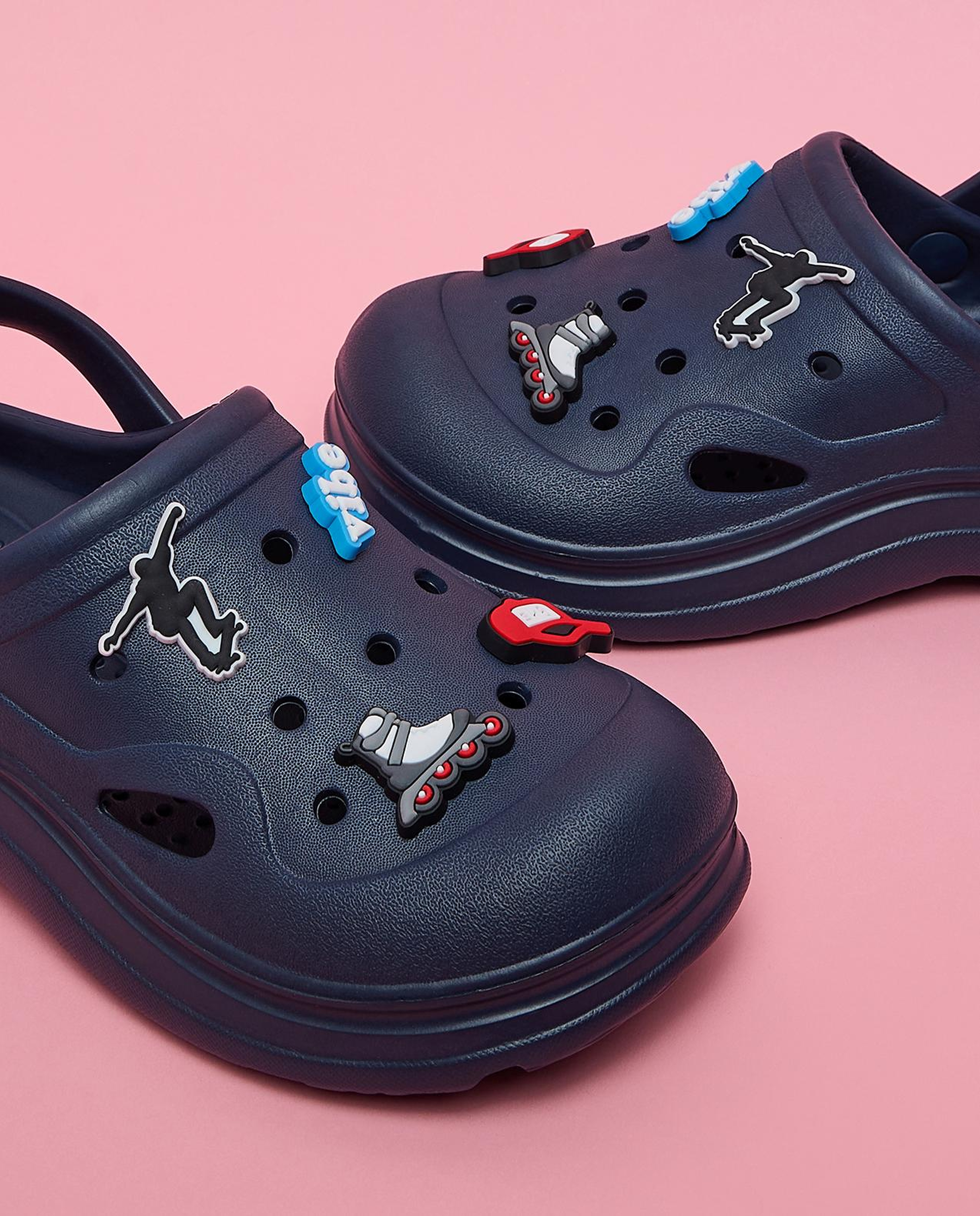 Charm Detail Slingback Clogs