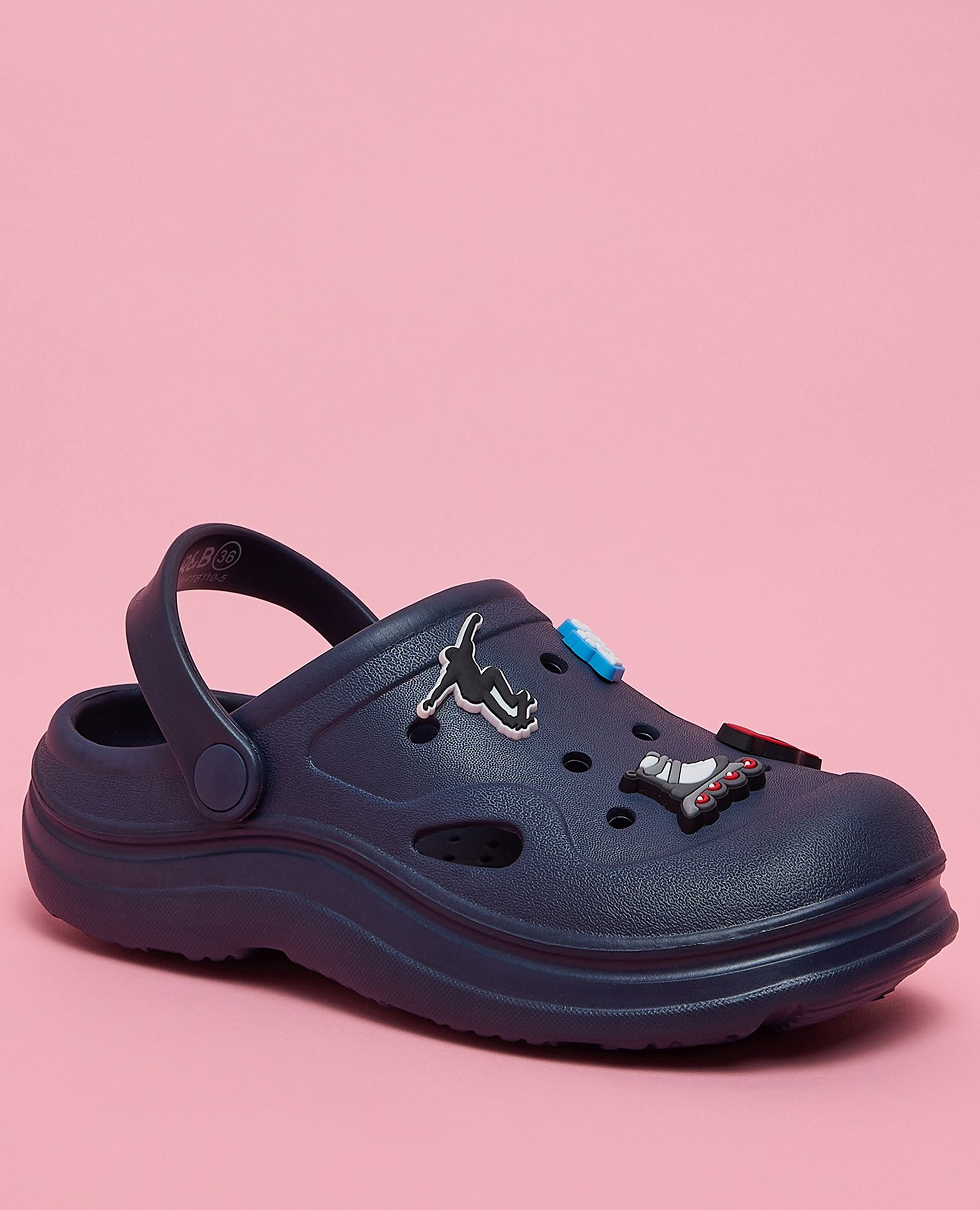 Charm Detail Slingback Clogs