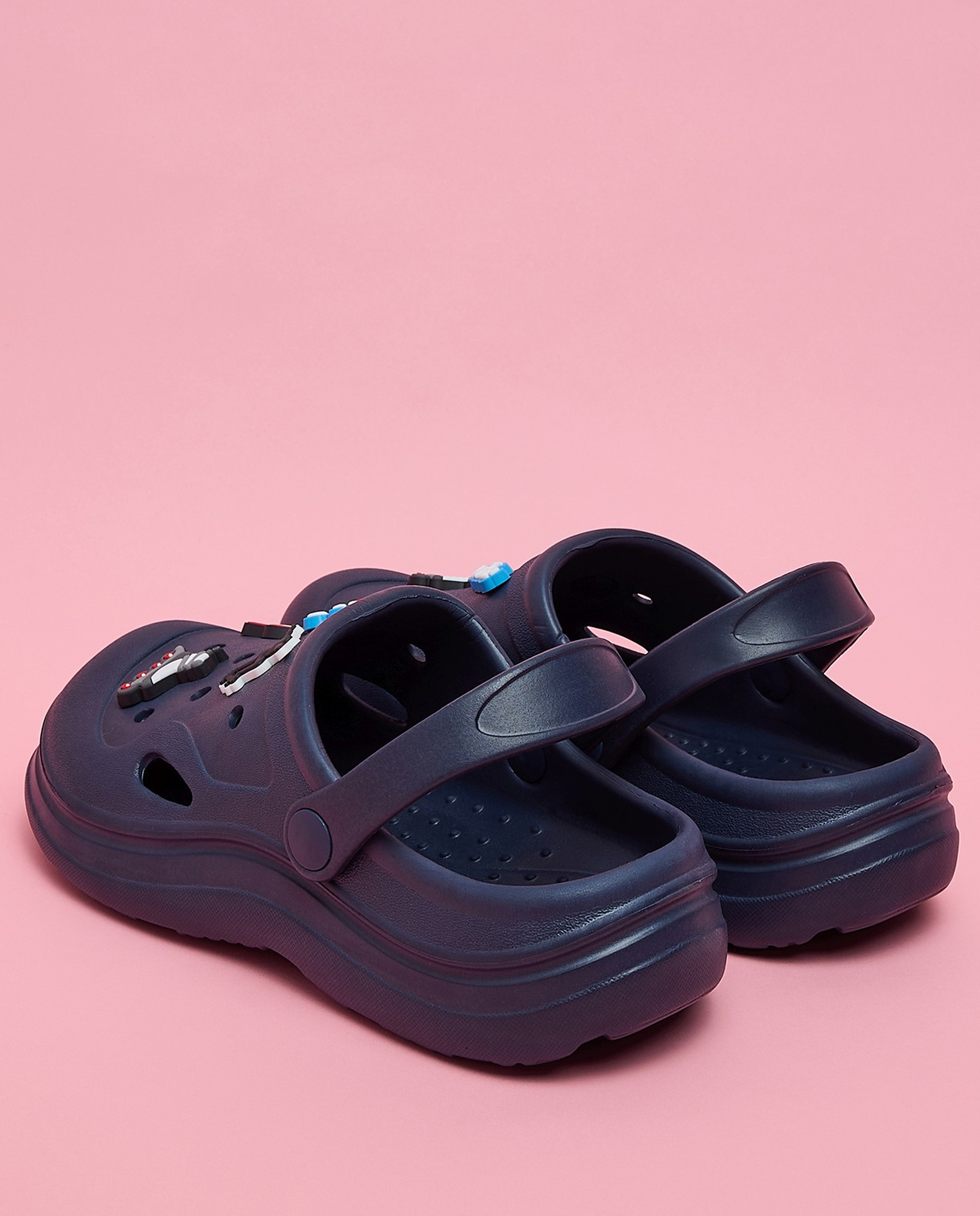 Charm Detail Slingback Clogs