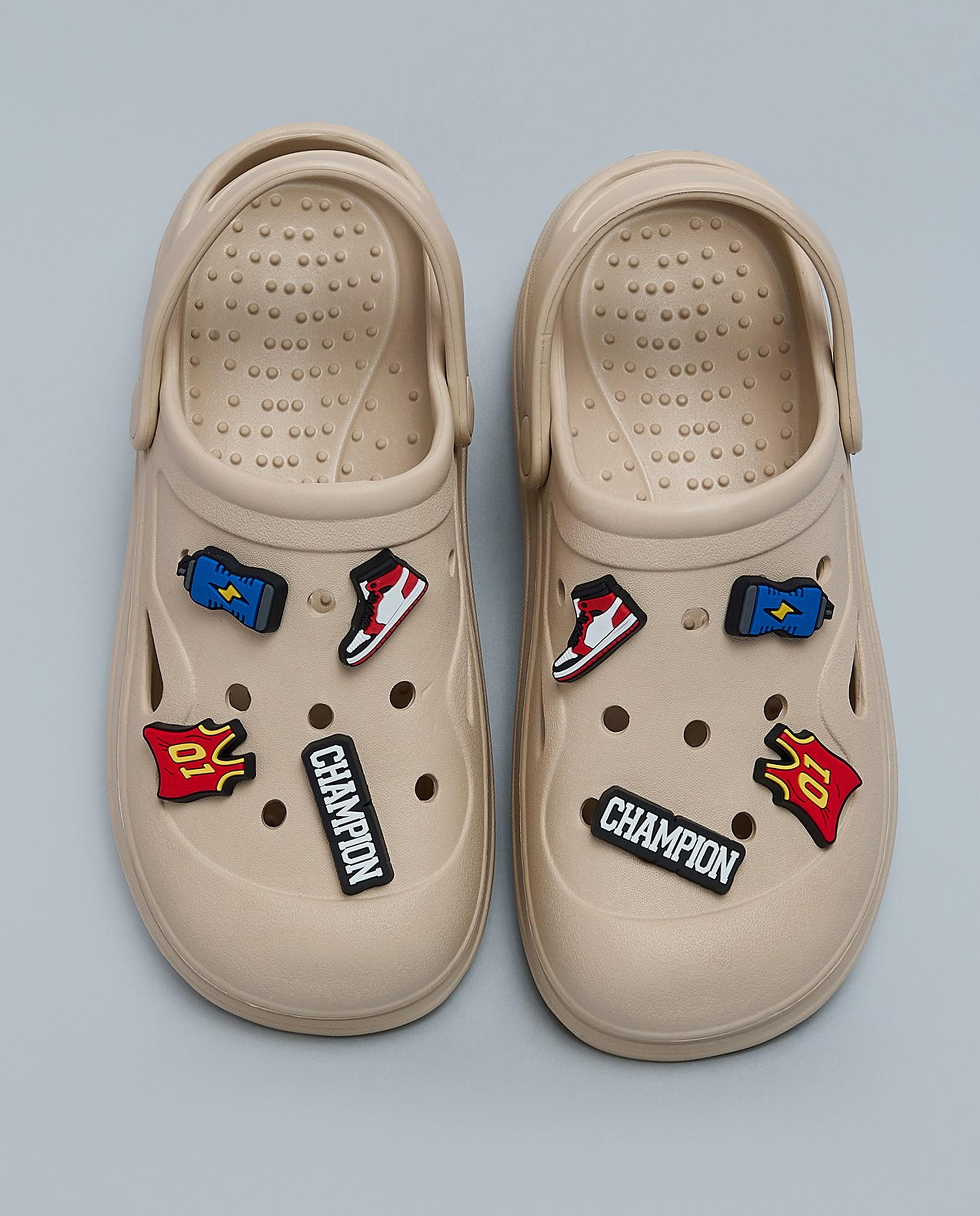 Charm Detail Slingback Clogs