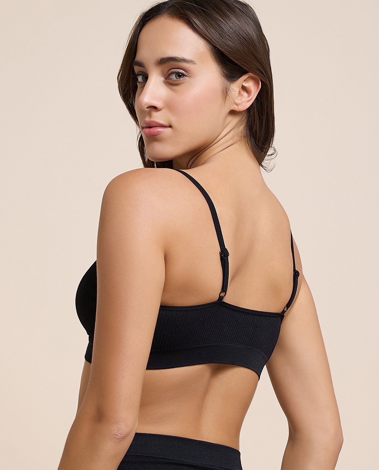 2 Pack Ribbed Padded Sports Bra