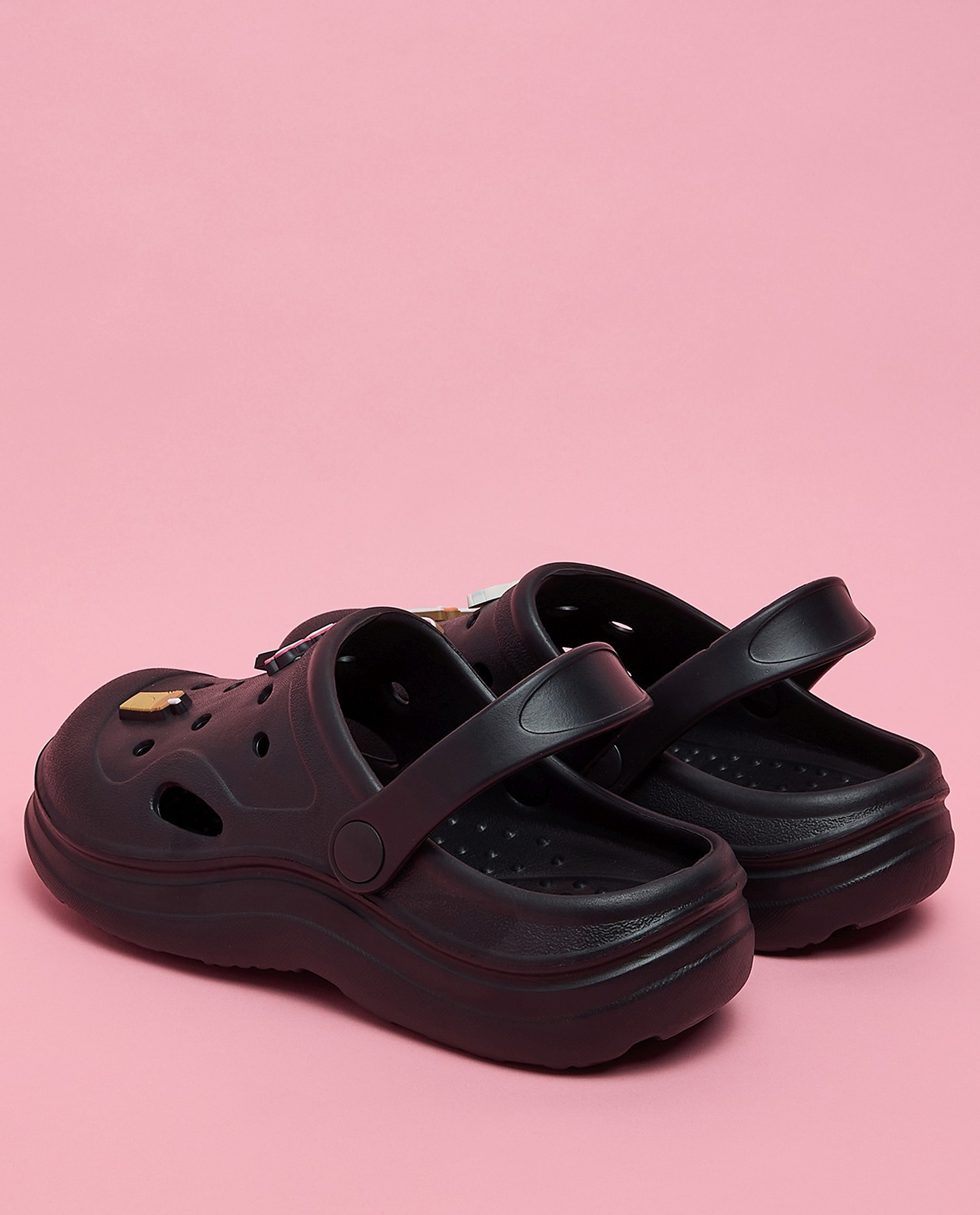 Charm Detail Slingback Clogs