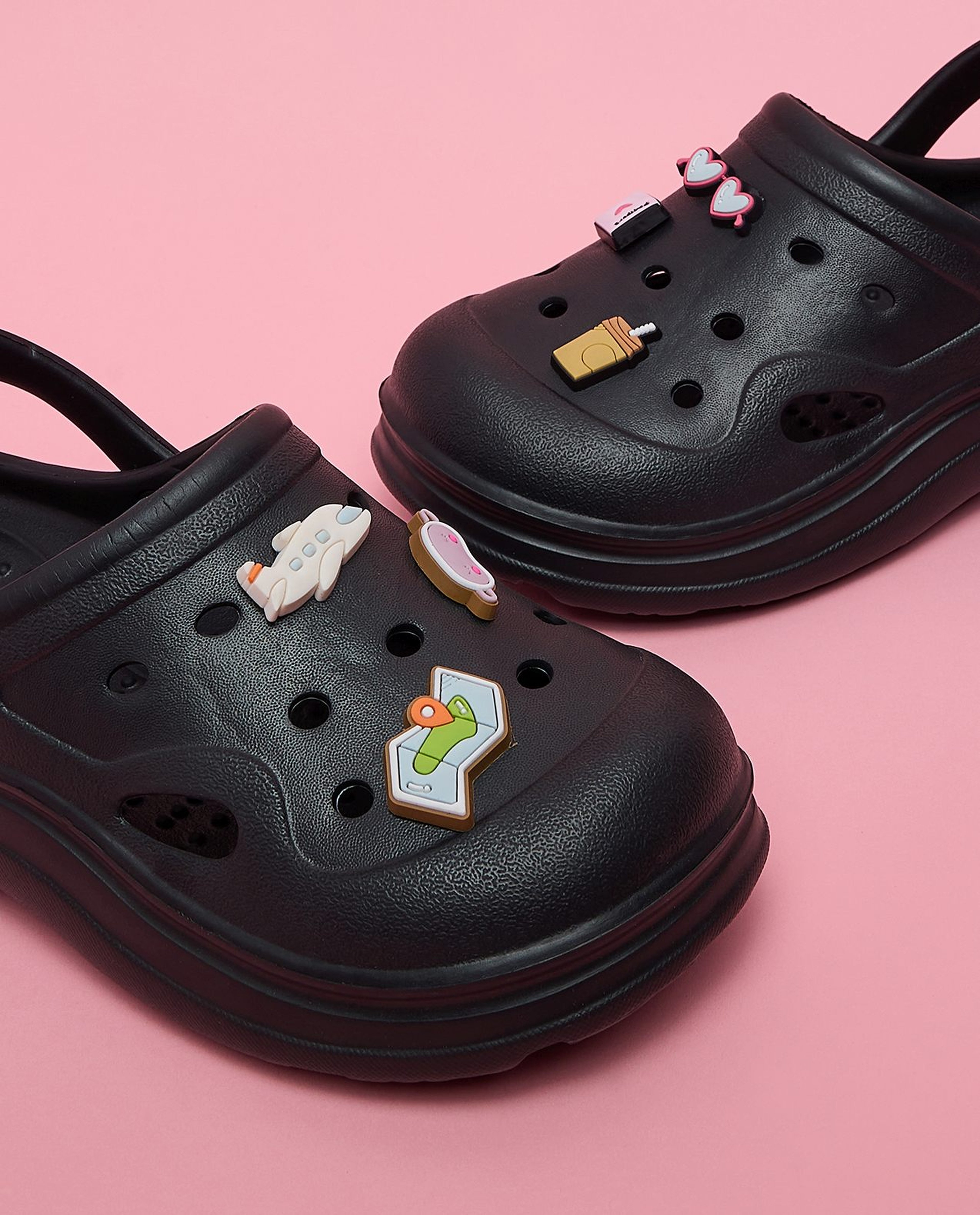 Charm Detail Slingback Clogs