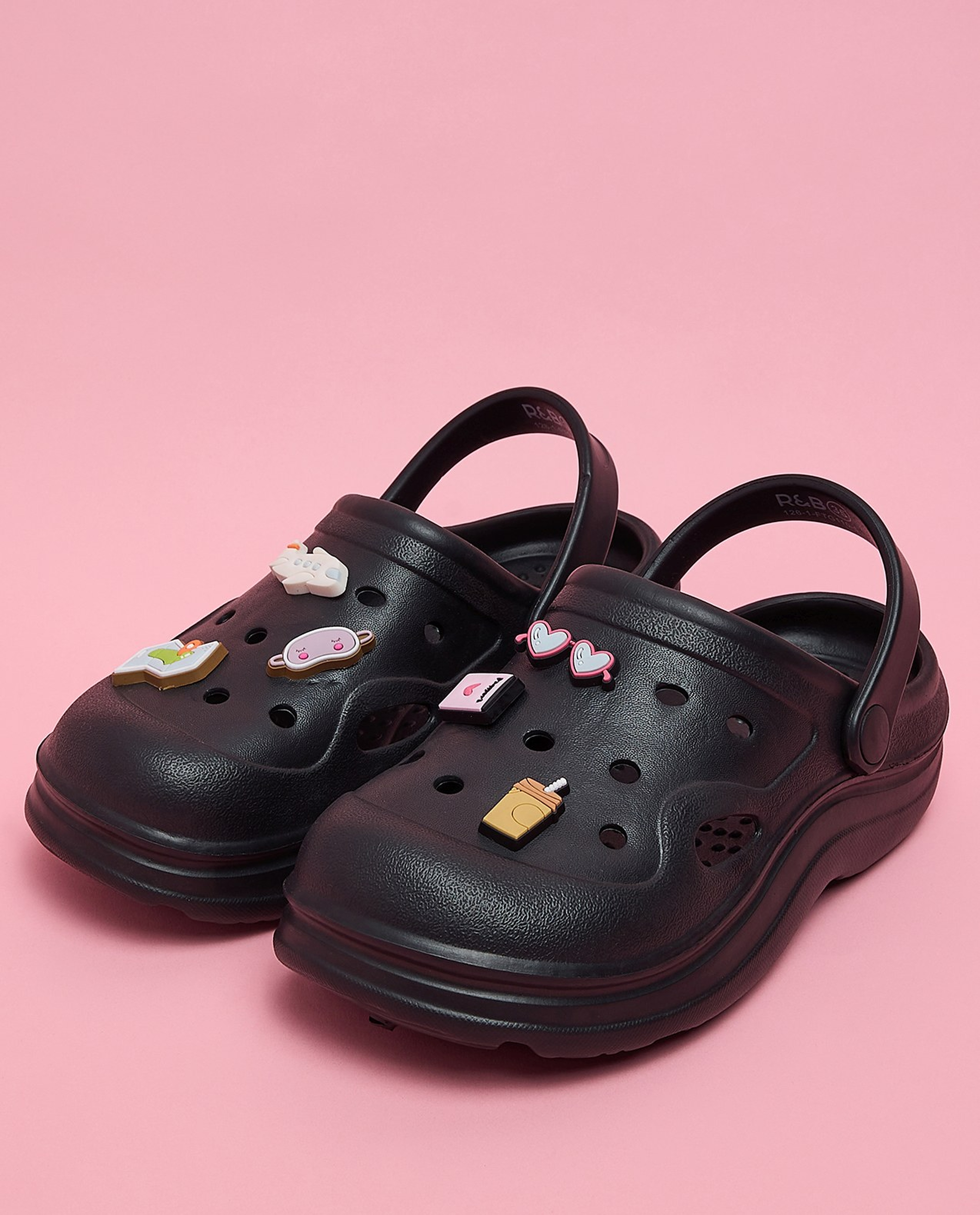 Charm Detail Slingback Clogs