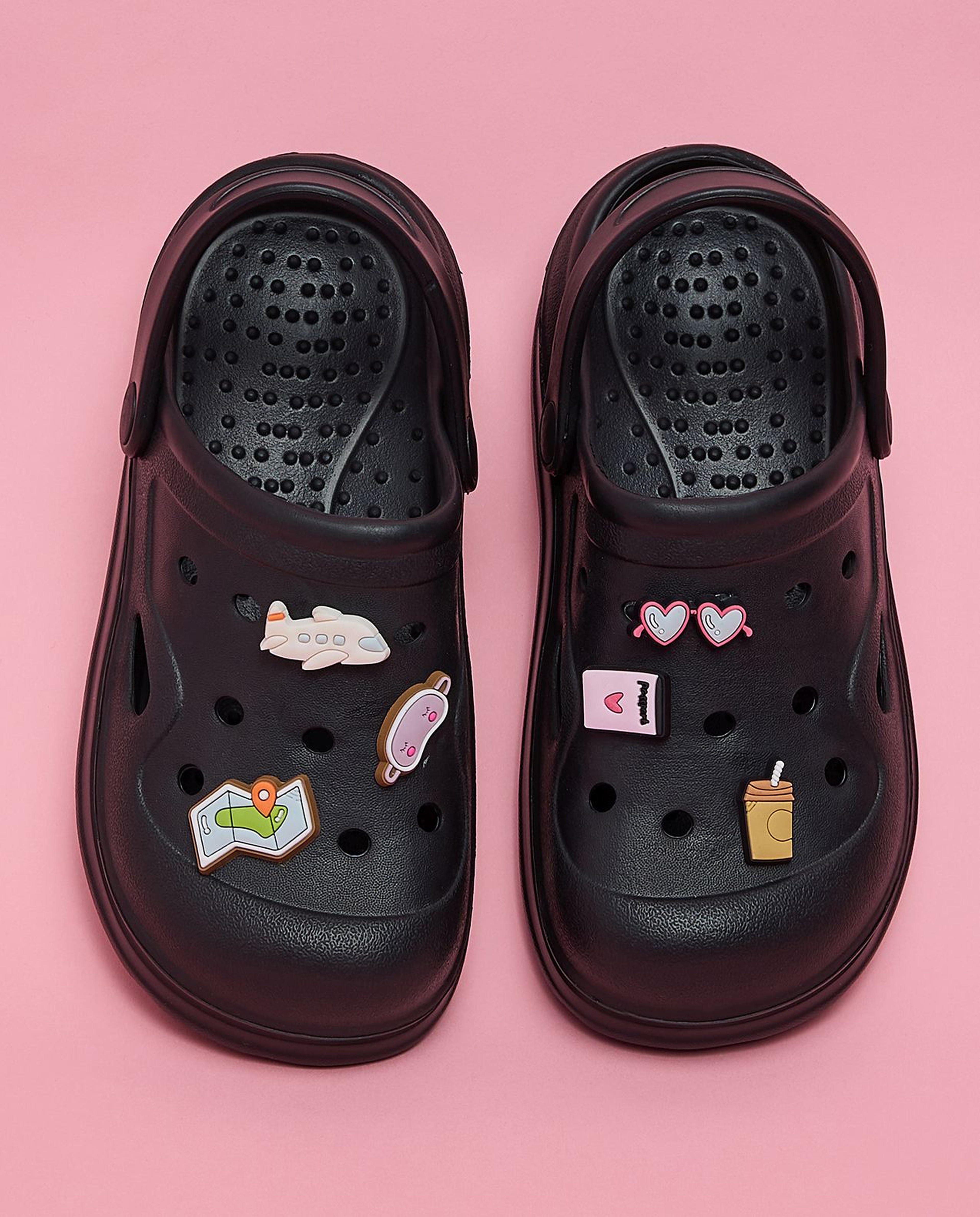 Charm Detail Slingback Clogs