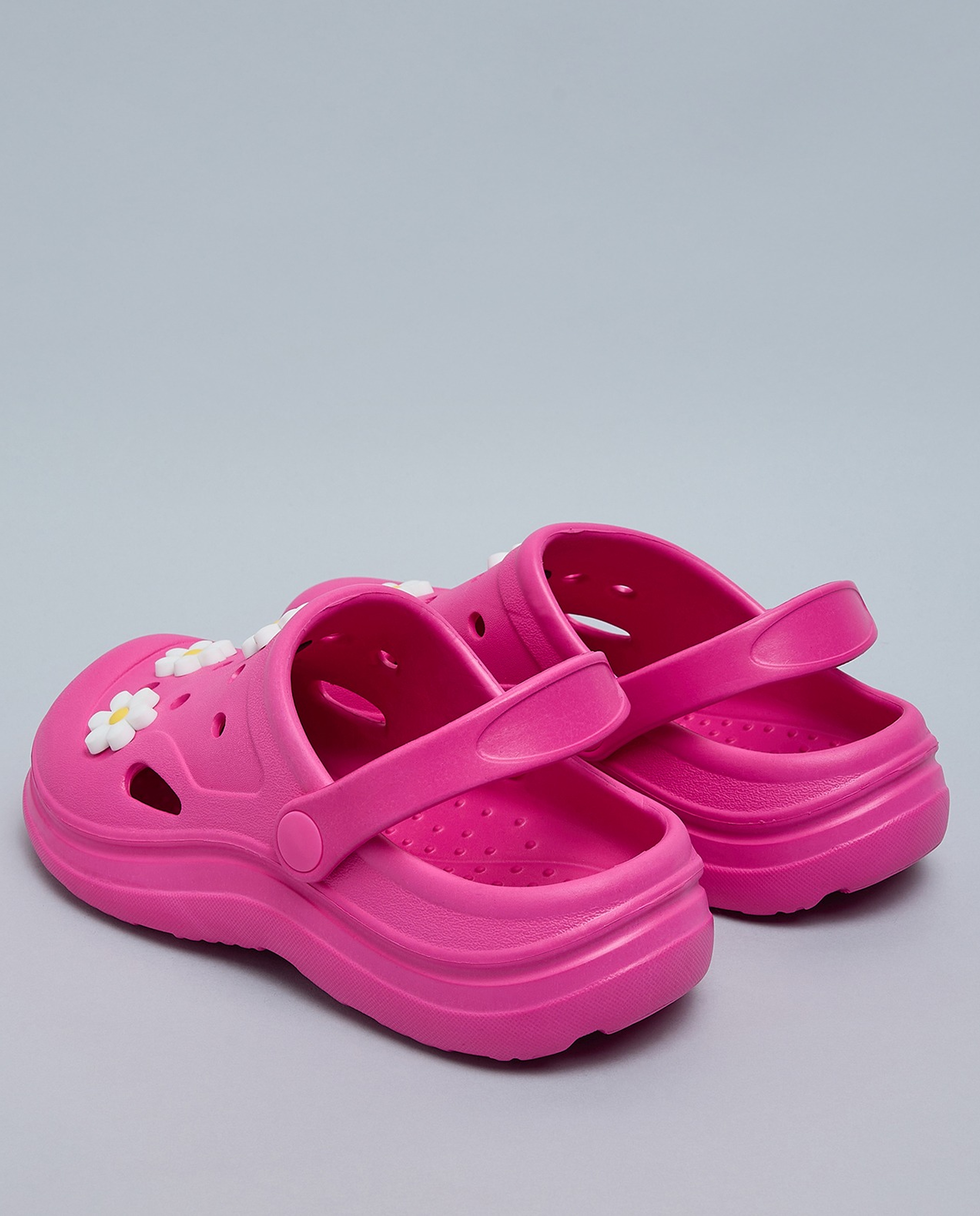 Charm Detail Slingback Clogs