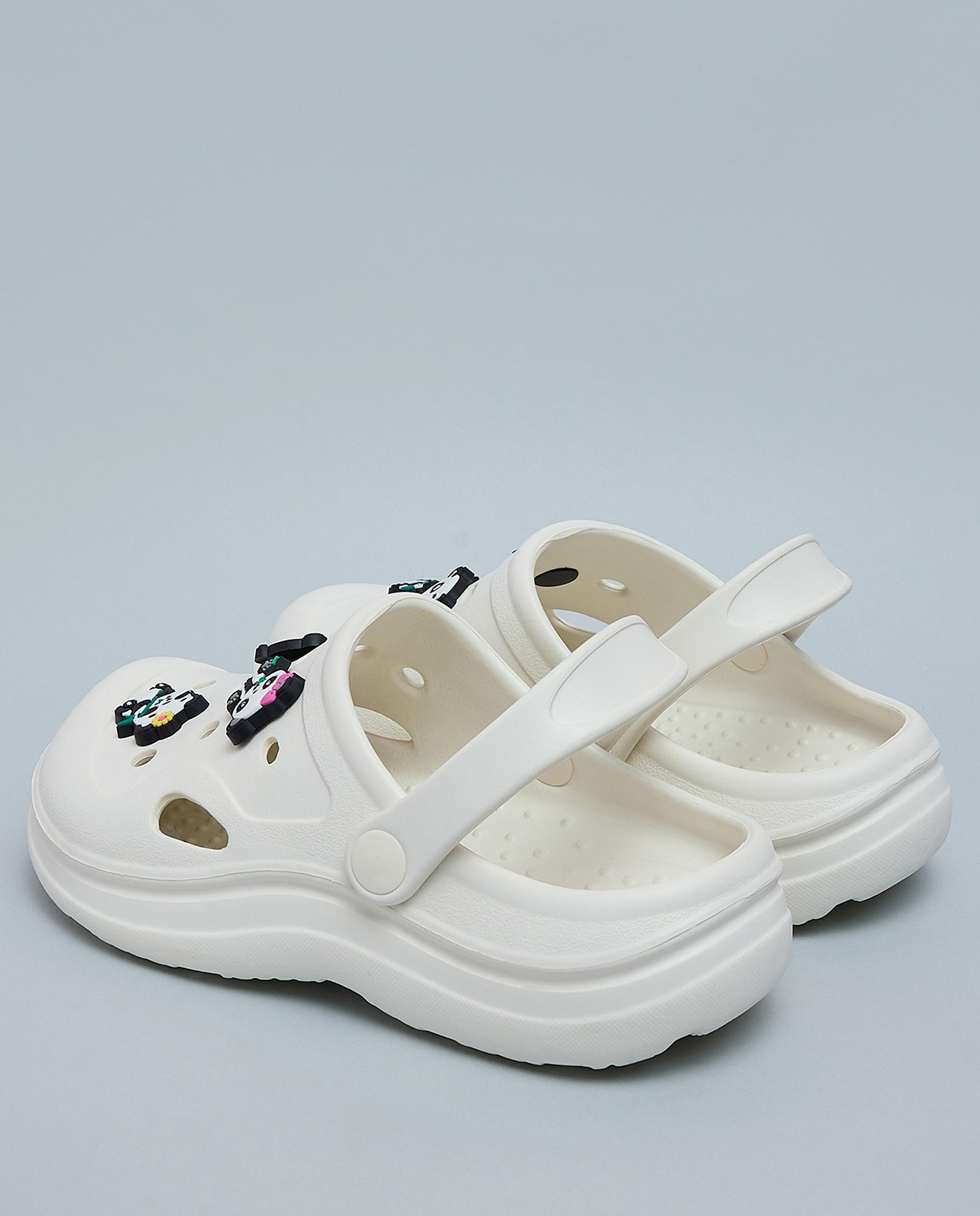 Charm Detail Slingback Clogs