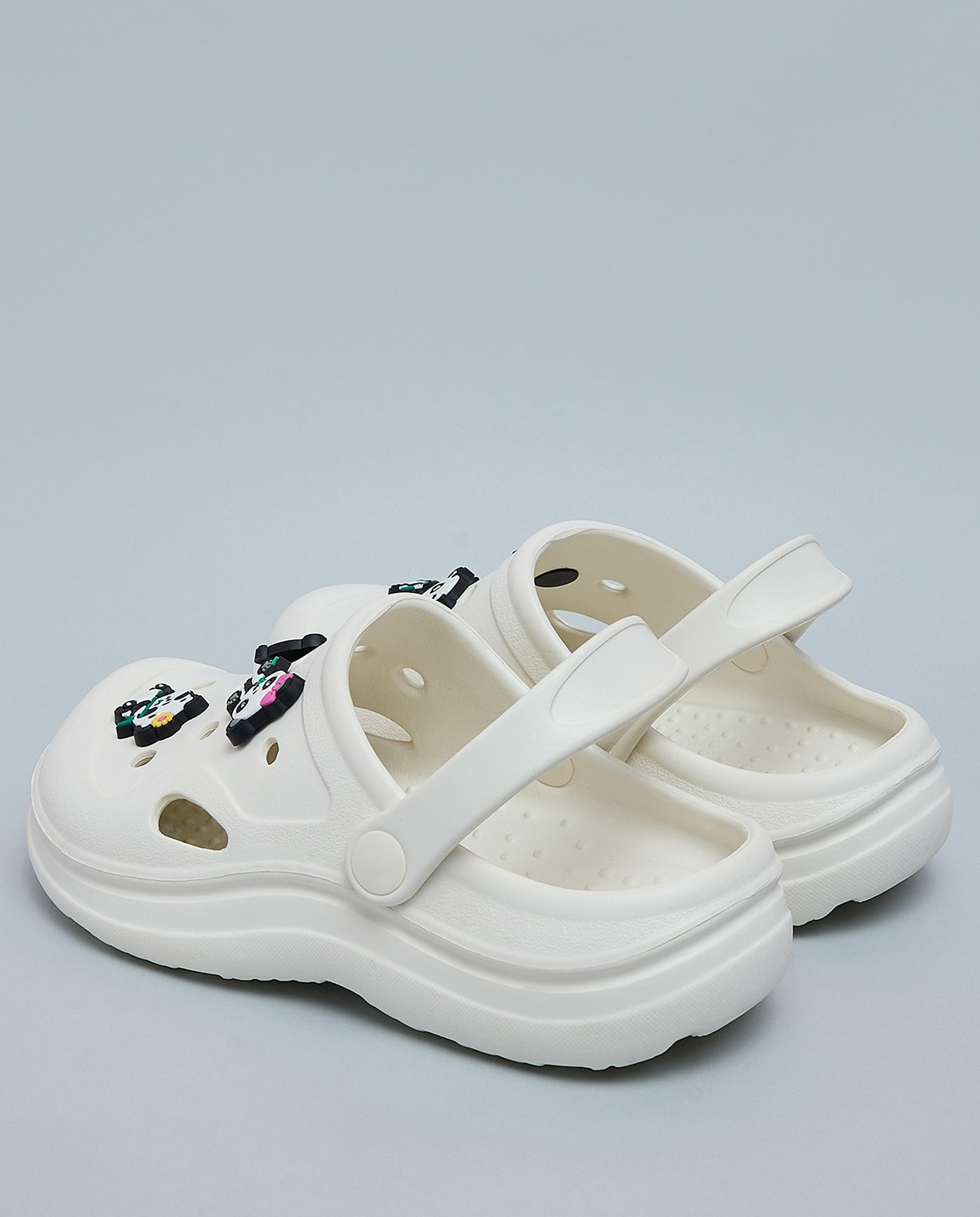 Charm Detail Slingback Clogs