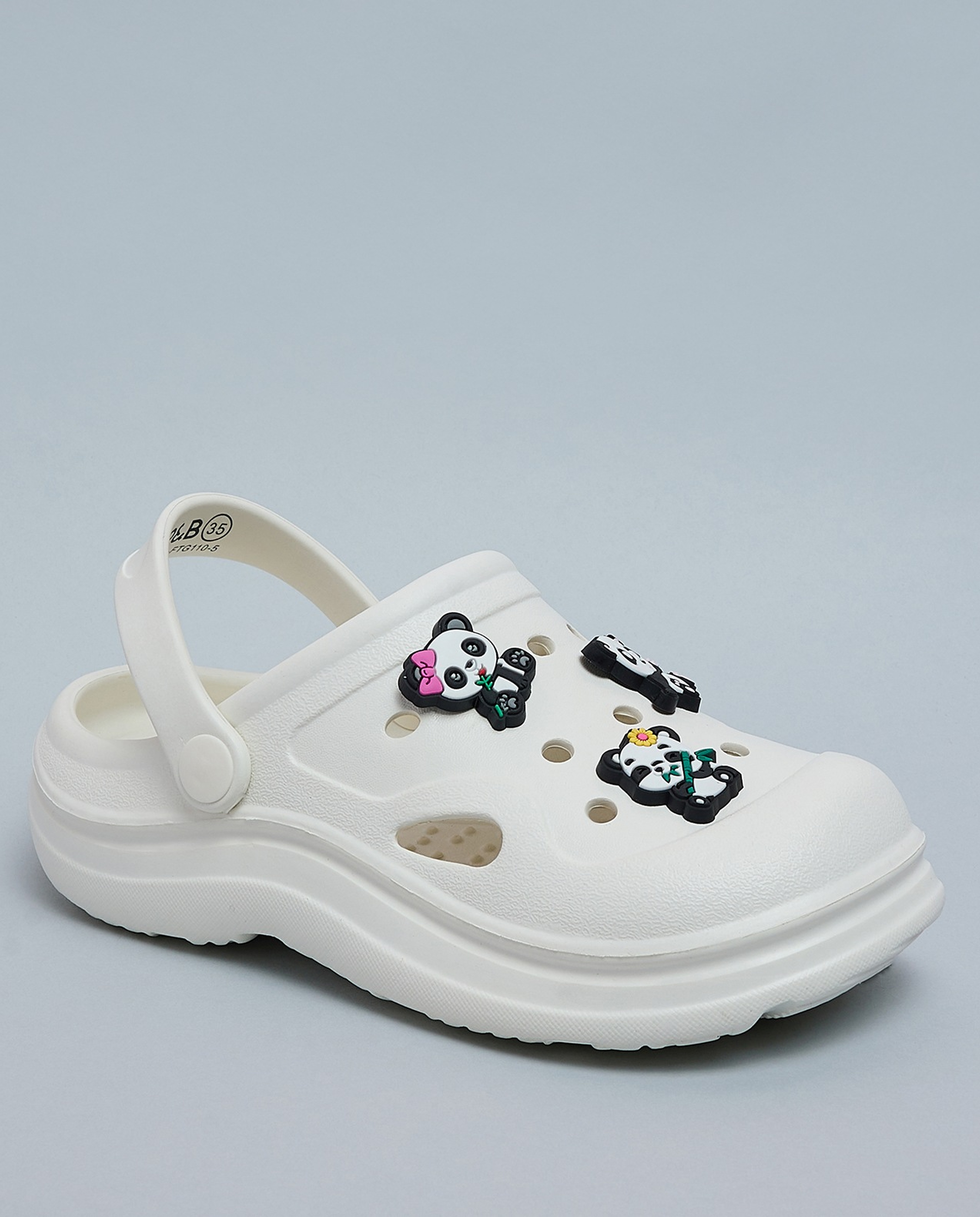 Charm Detail Slingback Clogs