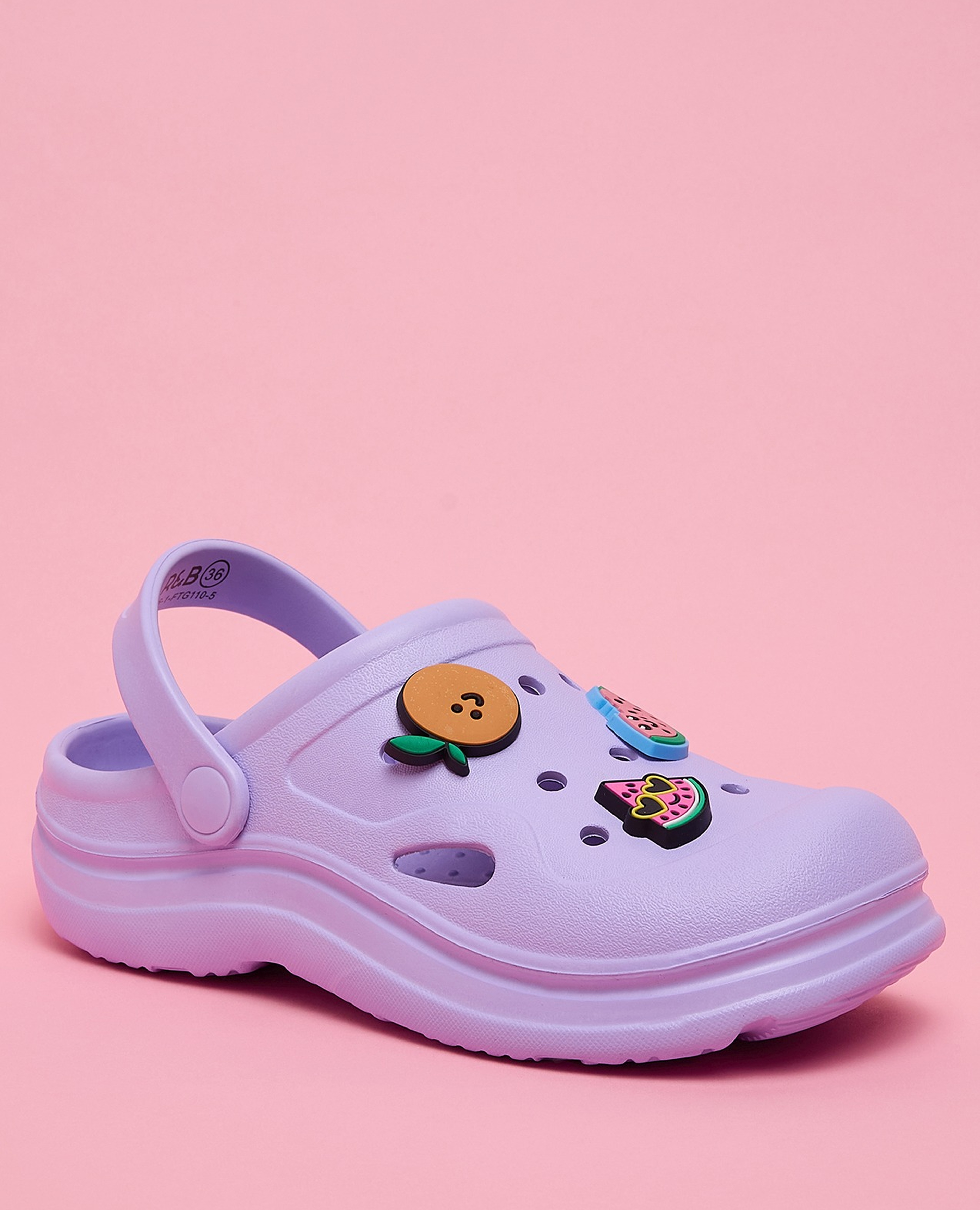 Charm Detail Slingback Clogs